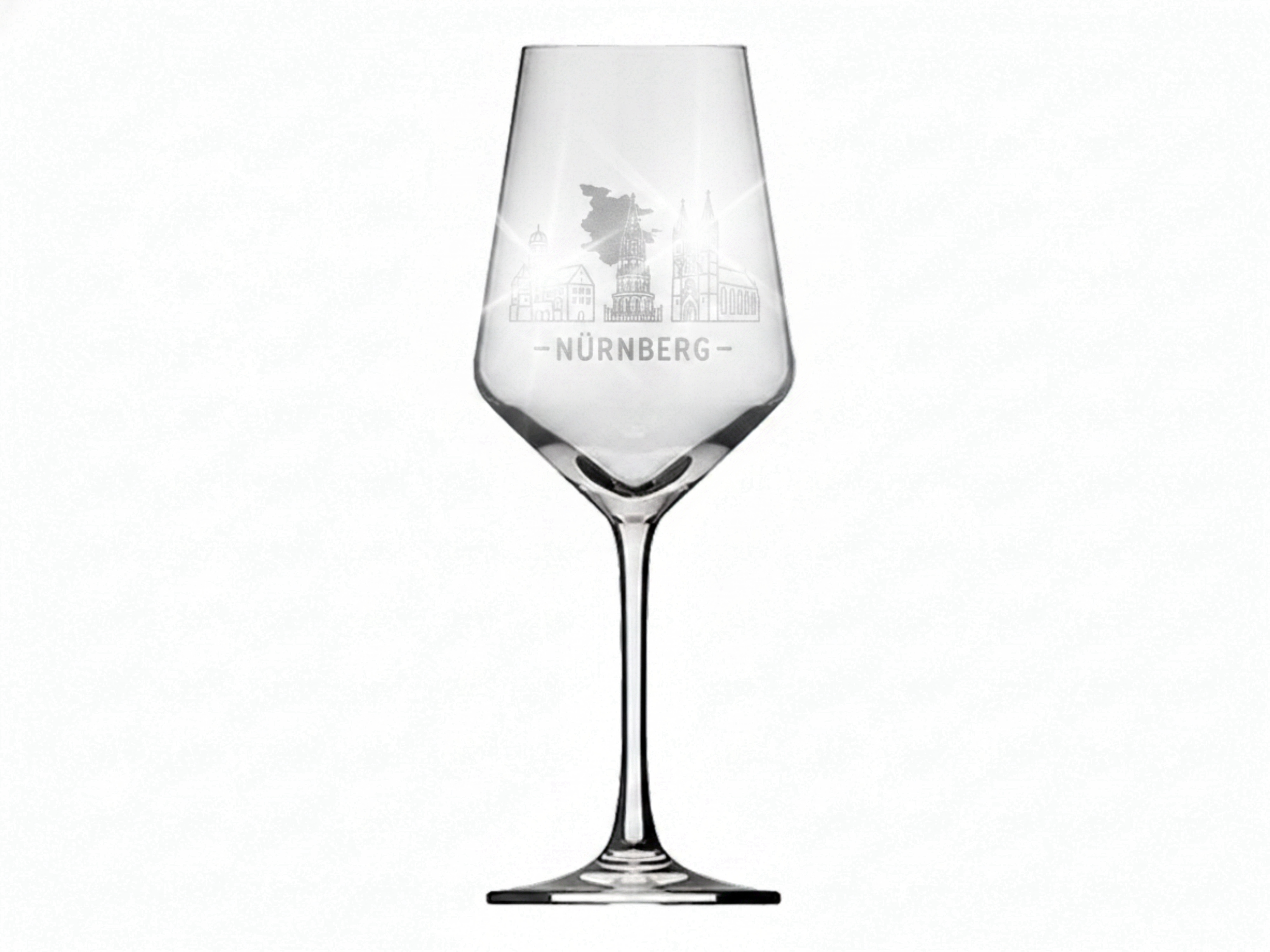 Weinglas Gravur Nürnberg 350ml spülmaschinenfest und robust - Vorschau 6