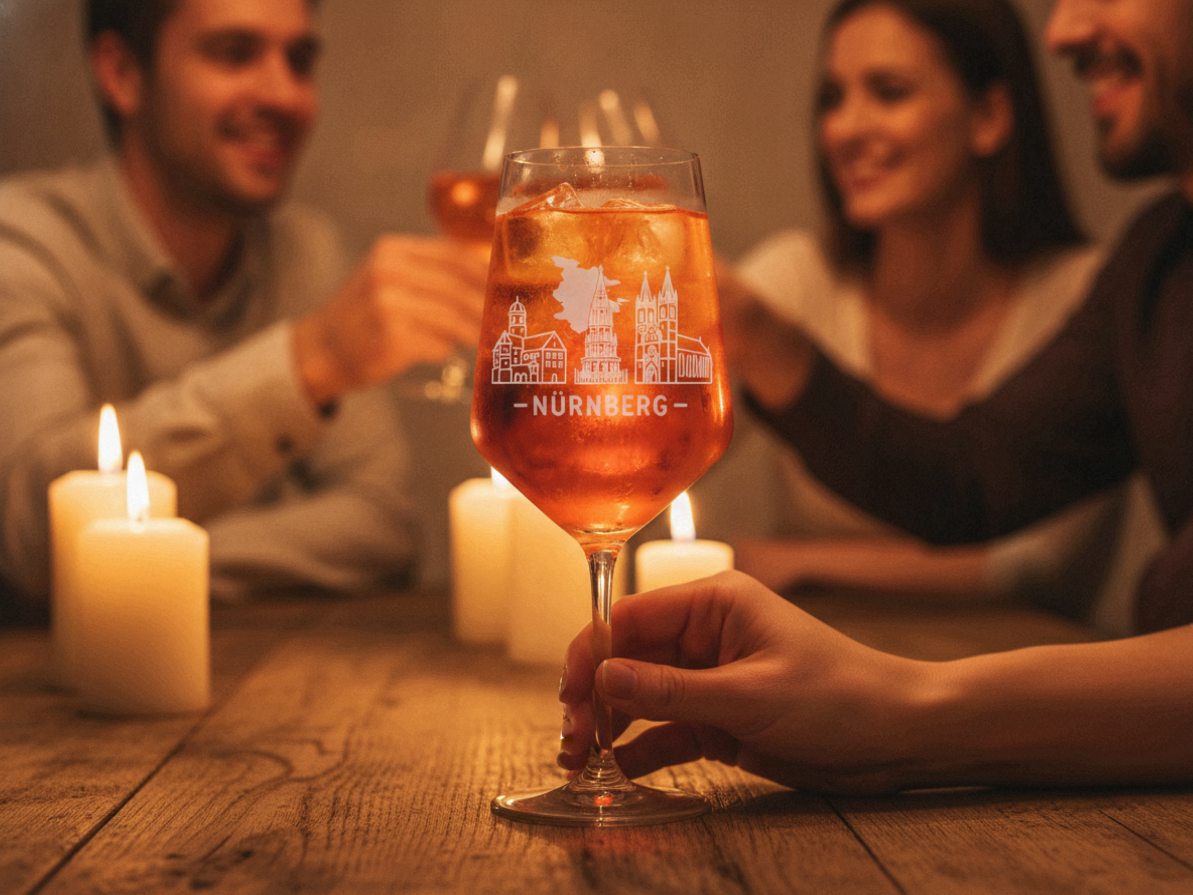 Weinglas Gravur Nürnberg 350ml spülmaschinenfest und robust - Vorschau 3