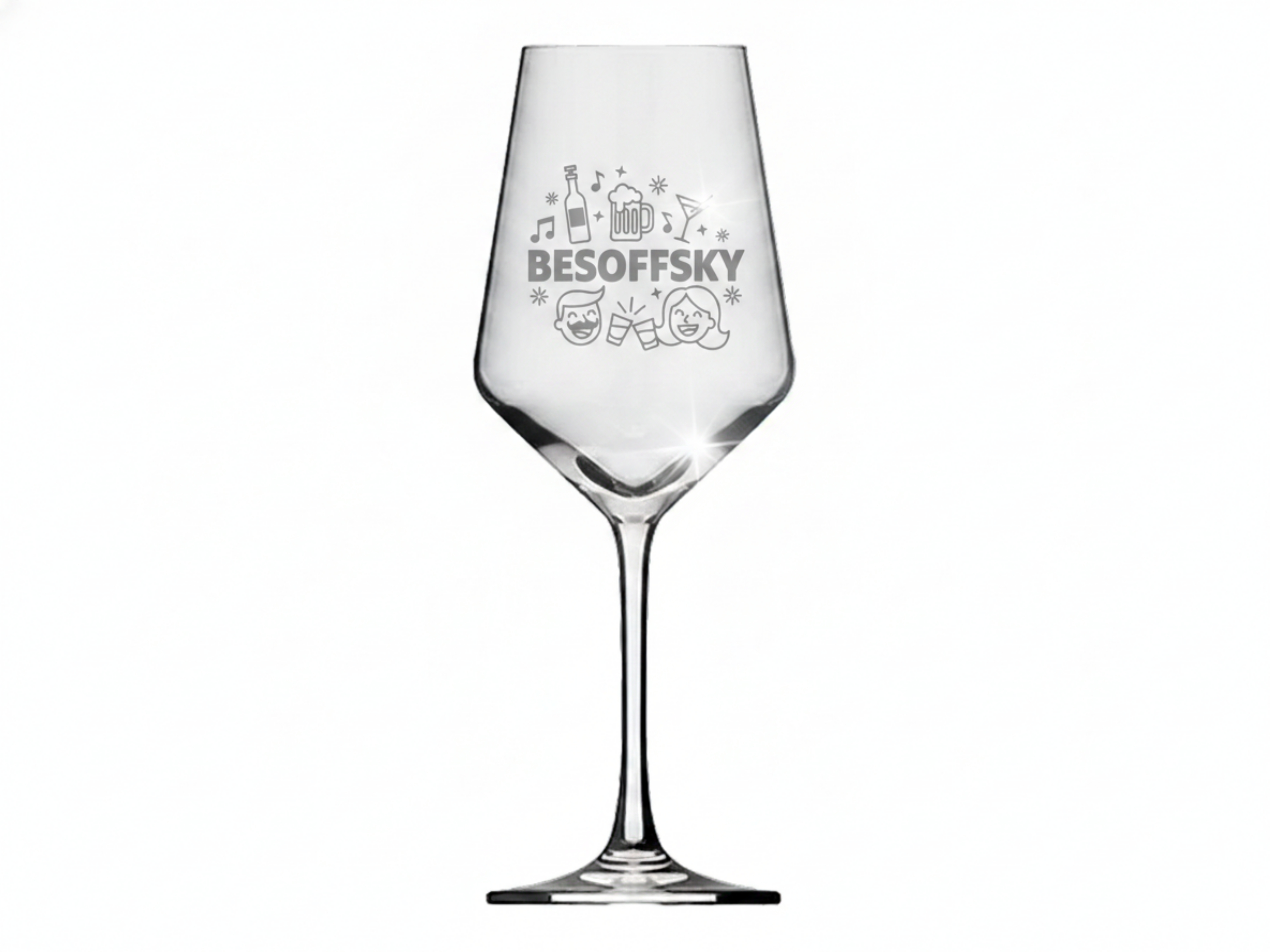 Weinglas Gravur Besoffsky 350ml spülmaschinenfest aus robustem Qualitätsglas - Vorschau 6