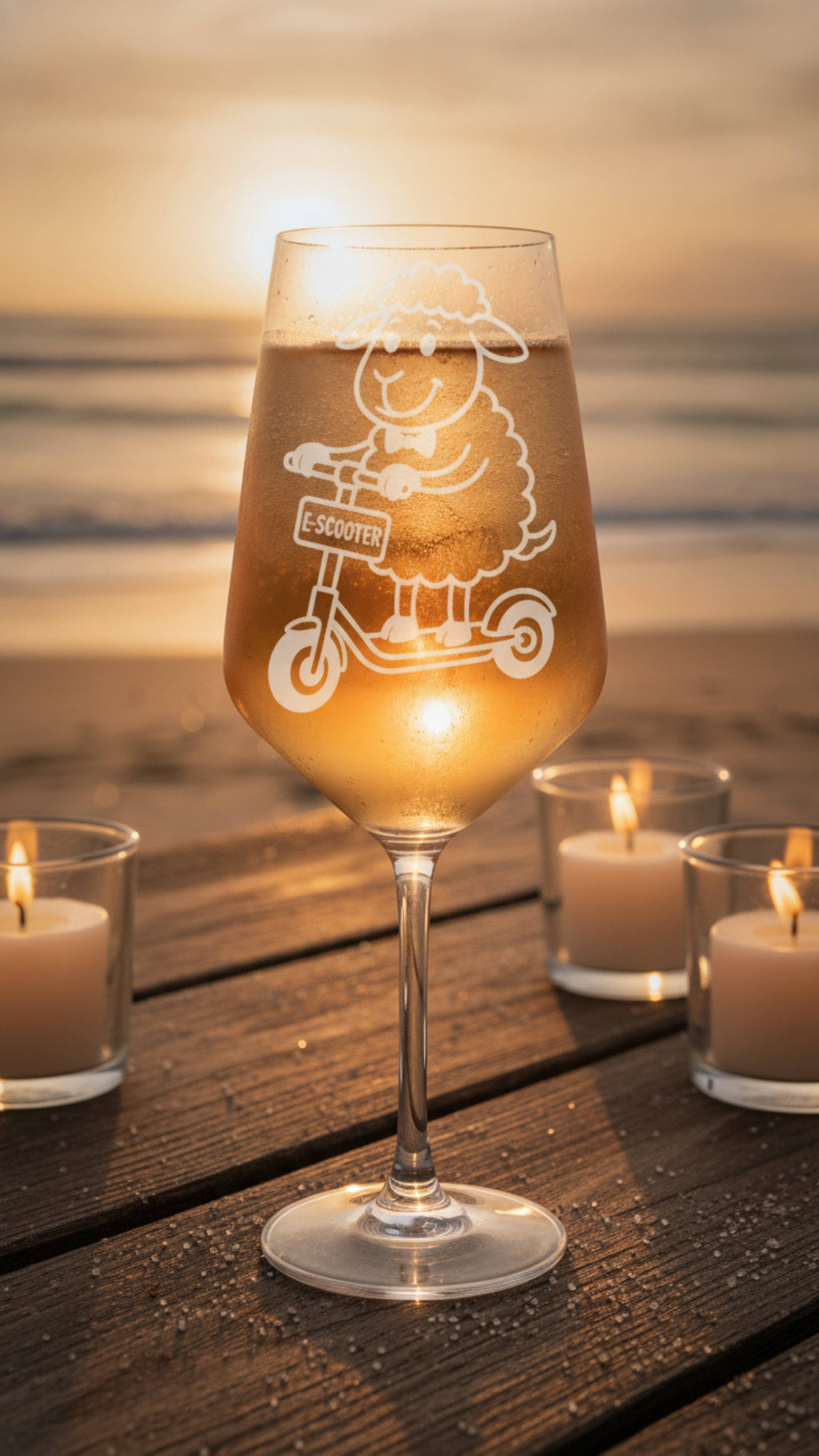 Weinglas Gravur Puppa Schaf E-Scooter Bier 350ml spülmaschinenfest für gesellige Abende - Vorschau 12