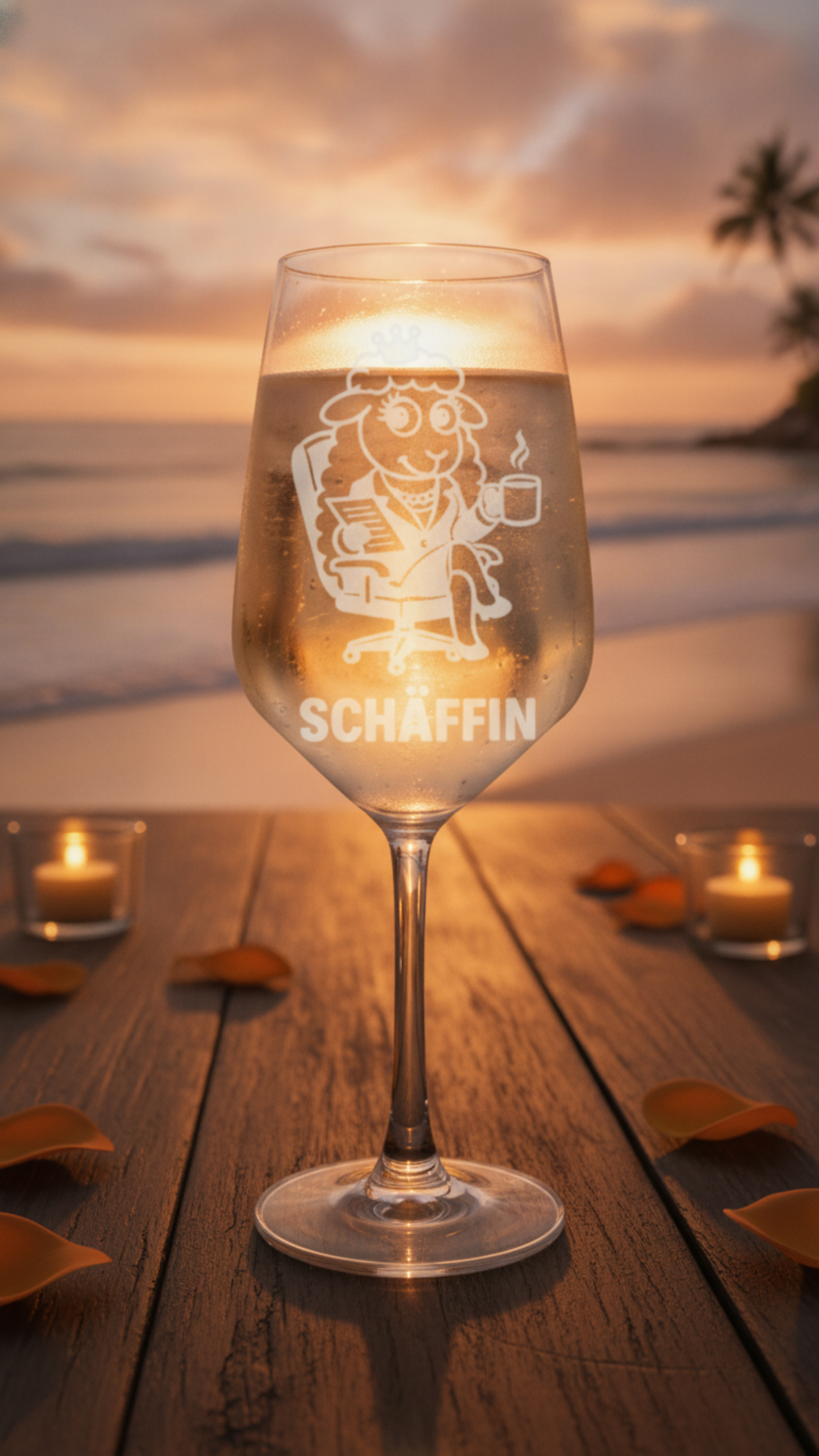 Weinglas graviert Puppa Schaf die Schäffin 350ml spülmaschinenfest für besondere Anlässe - Vorschau 14