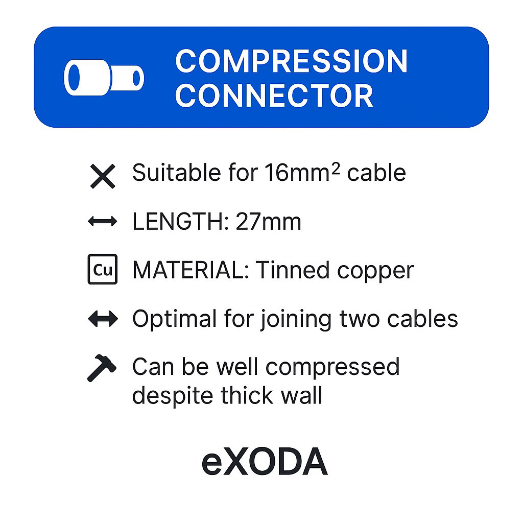 Stossverbinder 16mm² 4 Stck Pressverbinder für Batteriekabel zur Verbindung von Kabeln - Vorschau 6