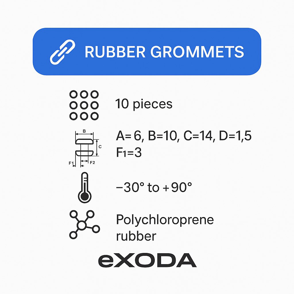 10x Kabeltülle 6mm offen Gummi Membrandurchführung 10Stk Temperaturbeständig -30 bis +90 Grad - Vorschau 6