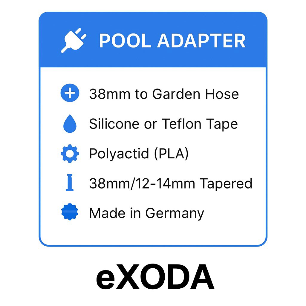 Pool Adapter 38mm auf 12 bis 14mm V2  Schlauch Verbinder für Poolsysteme - Vorschau 6