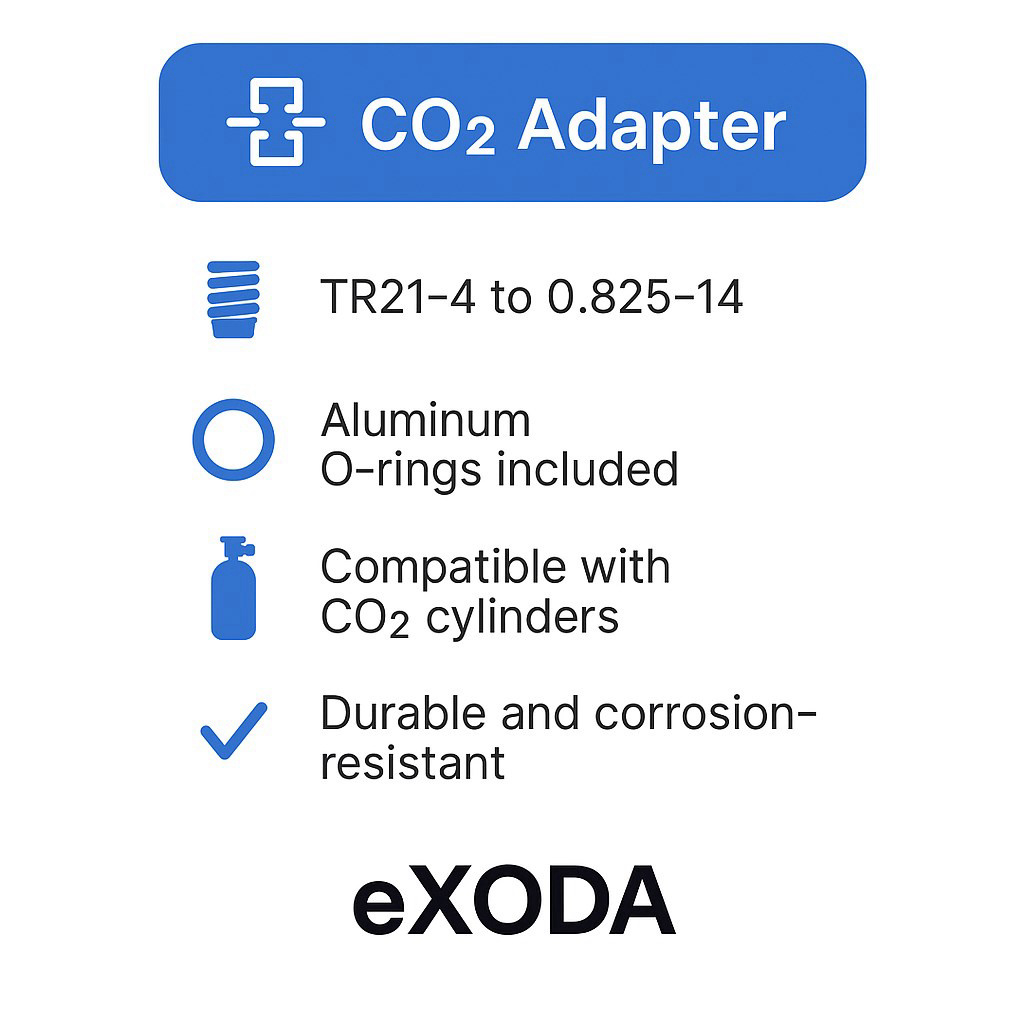 CO2 Zylinder Adapter TR21-4 0.825-14 für Aluminium Kohlensäurezylinder mit Dichtungsringen - Vorschau 6