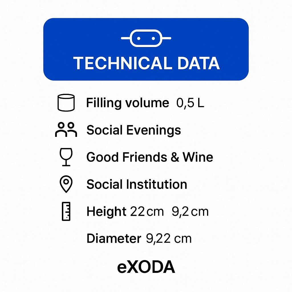 eXODA Weinglas Schrift. Gute Freunde & guter Wein für gesellige Abende im Set - Vorschau 6