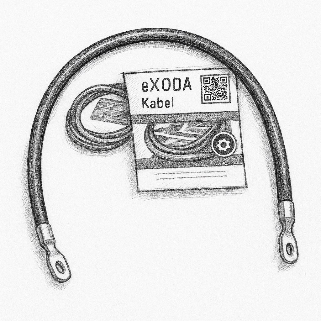Batteriekabel 25 mm² 50cm M8 Schwarz für 12V Fahrzeuge Auto Boot Motorrad hochwertig gefertigt - Vorschau 6