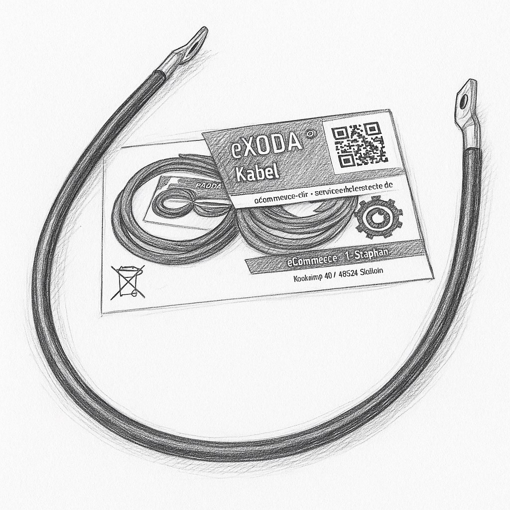 Batteriekabel 25 mm² 50cm mit M10 Kabelschuhen Schwarz hohe Materialqualität - Vorschau 6