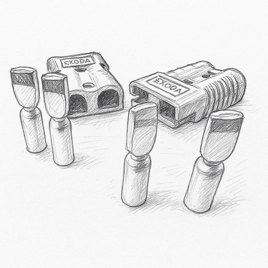 Batterie Stecker 175A 25 mm2 rot Steckverbinder für Gabelstapler Kabel mit Kupferkontakten - Vorschau 7