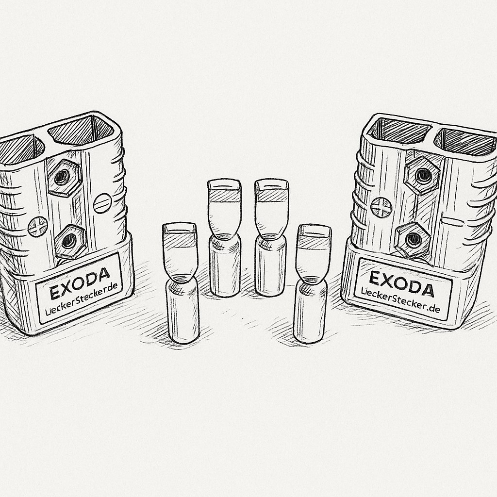 Batterie Stecker 175A 35 mm2 blau Set Steckverbinder für Gabelstapler 2x Stecker - Vorschau 7