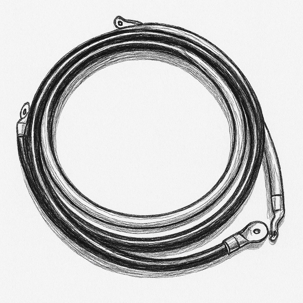 Batteriekabel Set 50 mm² 200cm mit M8 Kabelschuhen Rot Schwarz hohe Qualität flexibel - Vorschau 6