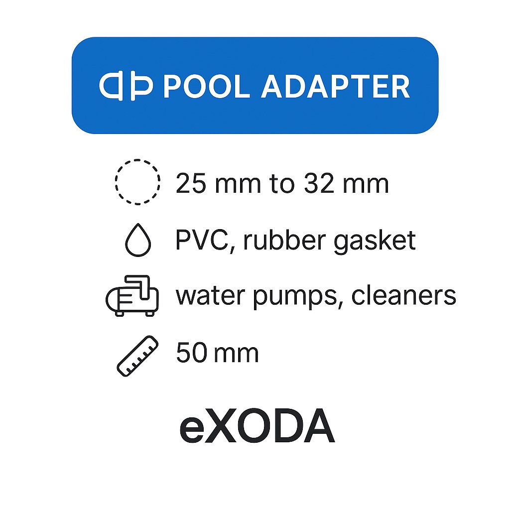 Pool Adapter 32mm auf 25mm V2 Schlauch Verbinder Silikonabdichtung für Wasserpumpen - Vorschau 7
