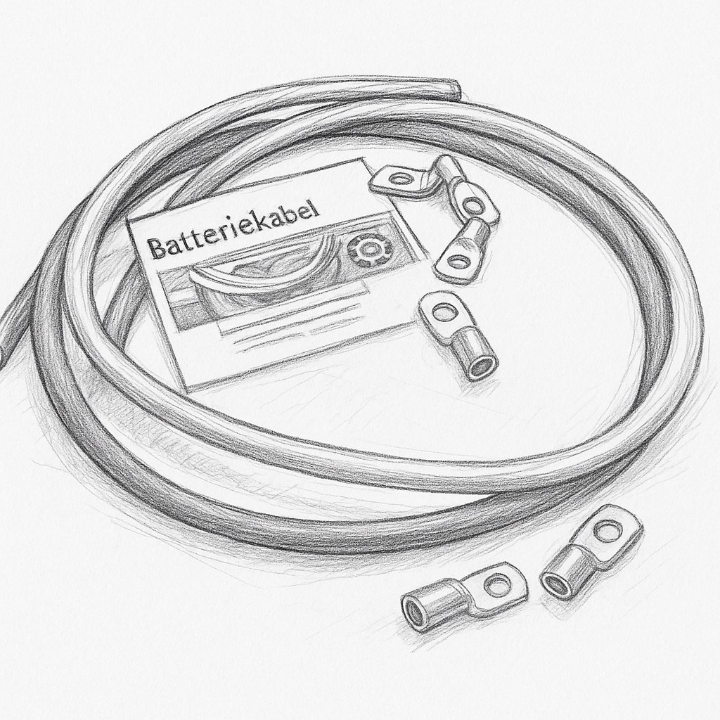 25mm2 Batteriekabelset 4x M8 Kabelschuh 1m rot schwarz - Hochwertige Kabel für beste Leistung - Vorschau 7