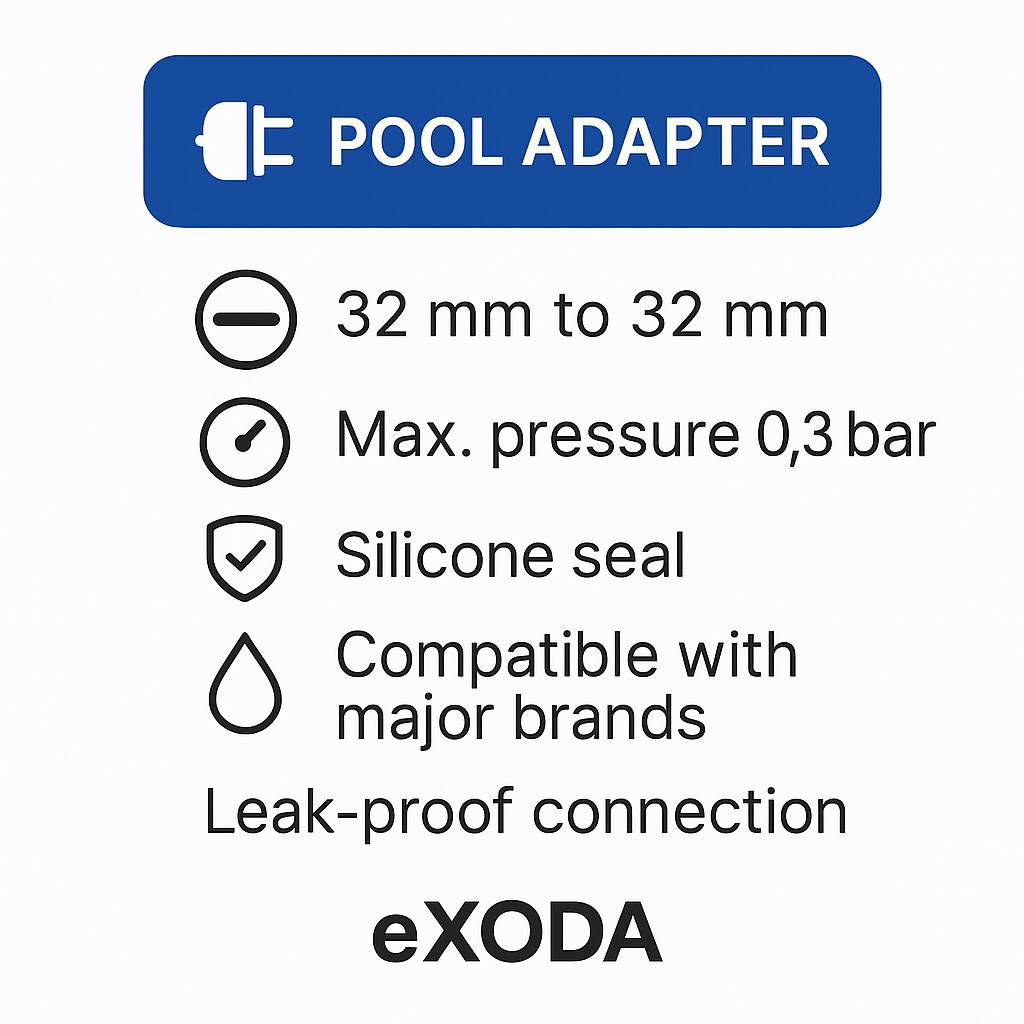 Pool Adapter 32mm auf 32mm Schlauch Verbinder für Pools Anschluss für Reinigungsgeräte - Vorschau 7