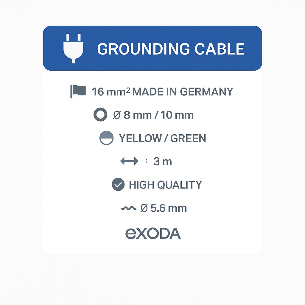 Exoda Batteriekabel 16 mm² 3 m mit M10 M16 M8 Kabelschuhen Grün/Gelb für Auto Boot Motorrad - Vorschau 7