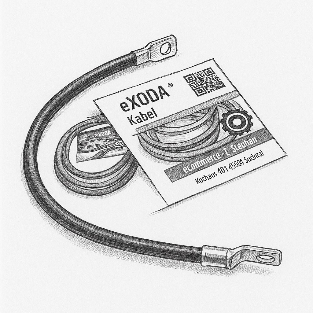 Batteriekabel 35 mm² 20cm M8 Schwarz für KFZ Boot Motorrad flexible Kupferleitung - Vorschau 7