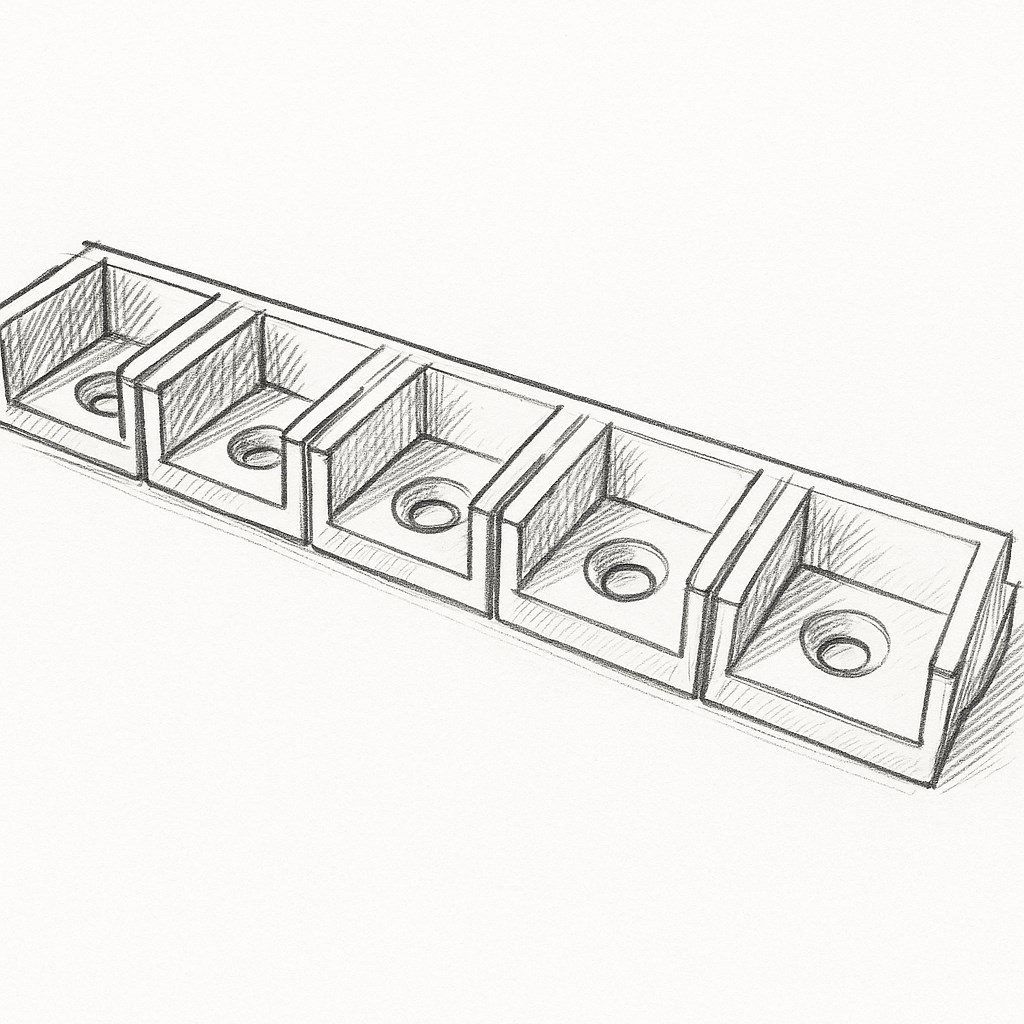 10x Halterung für Wago 3er Klemmen Typ 221-413 Steckbar und kombinierbar für Elektroinstallation - Vorschau 7