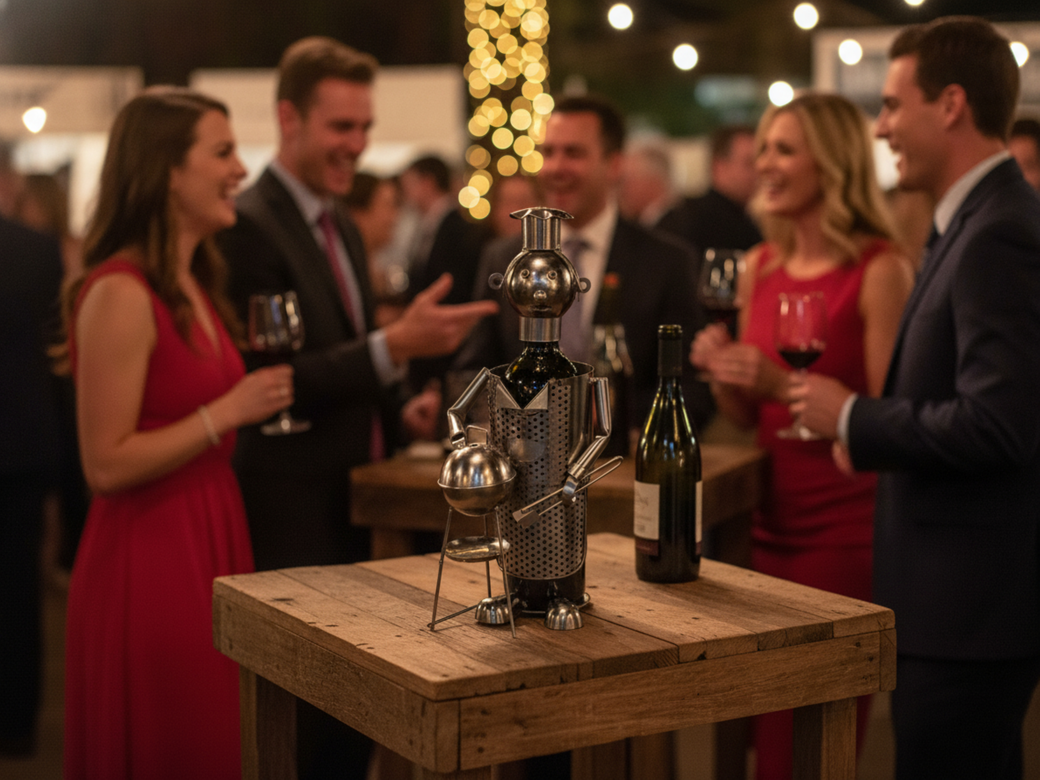 Flaschenhalter Bier aus Metall Figuren Grillmeister Shorty für 0,33 Liter - Vorschau 3