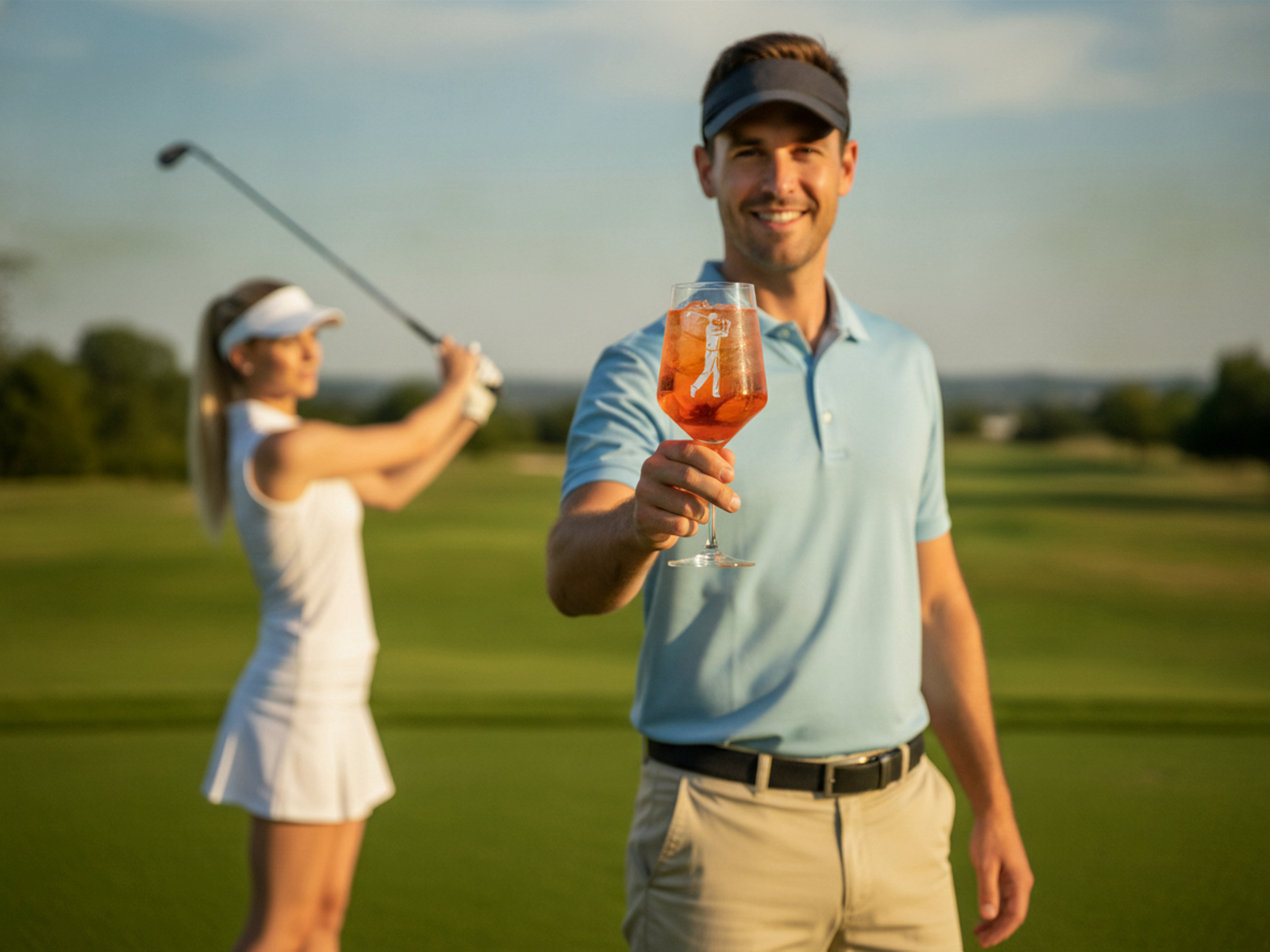 Elegantes Weinglas mit Gravur für Golfer aus spülmaschinenfestem Glas ideales Geschenk für Weinliebhaber - Vorschau 5