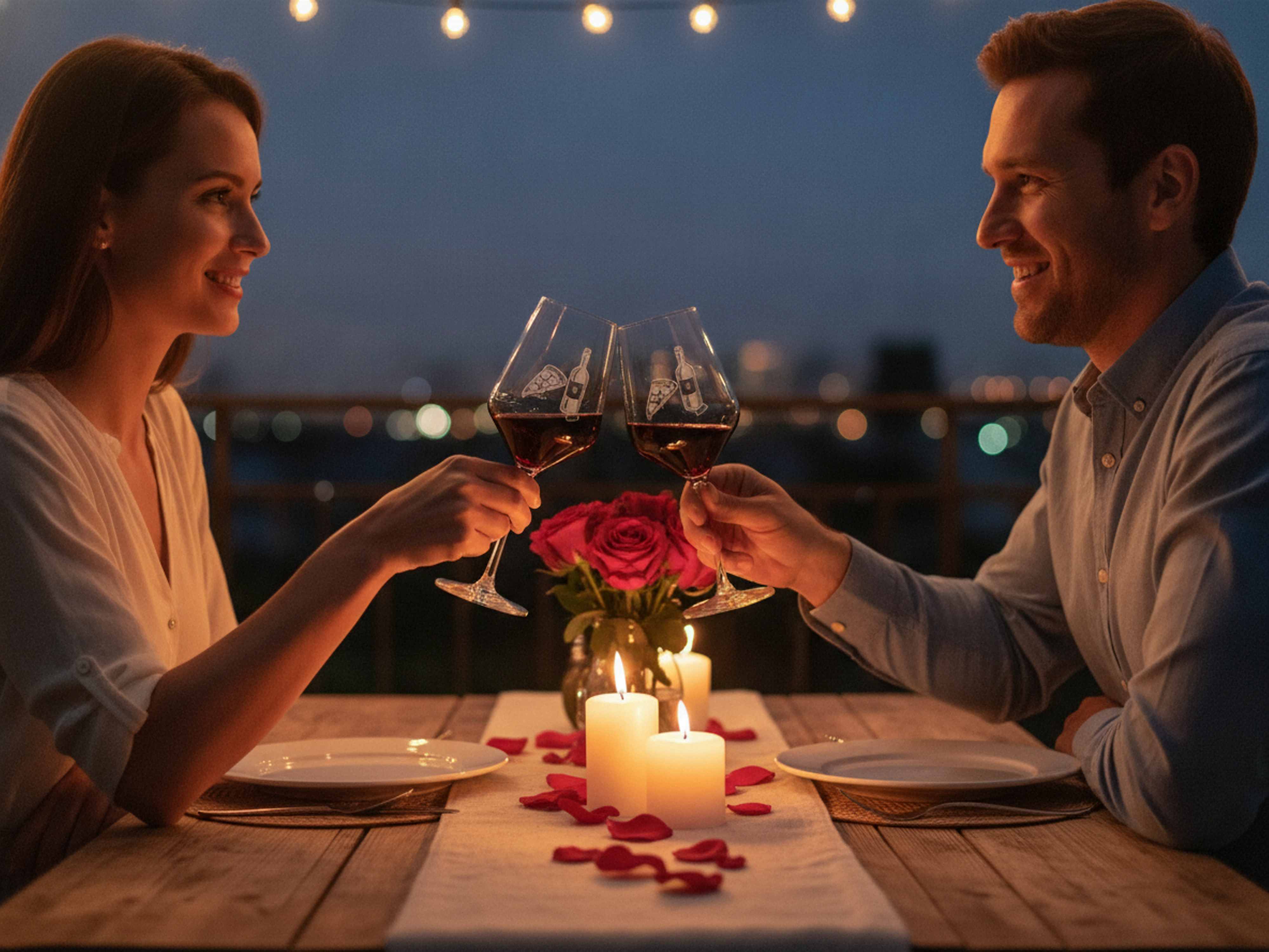 Weinglas Gravur Italien mit Pizza und Rotwein spülmaschinenfest 350 ml elegant gestalten - Vorschau 2