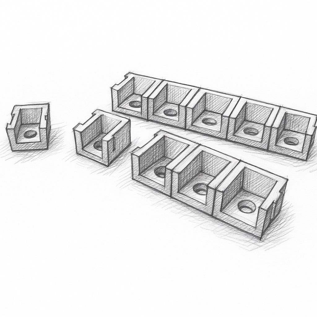 10x Halterung für 2er Wago Klemmen Typ 221-412 Befestigungsadapter Set 4mm2 flexibel - Vorschau 7