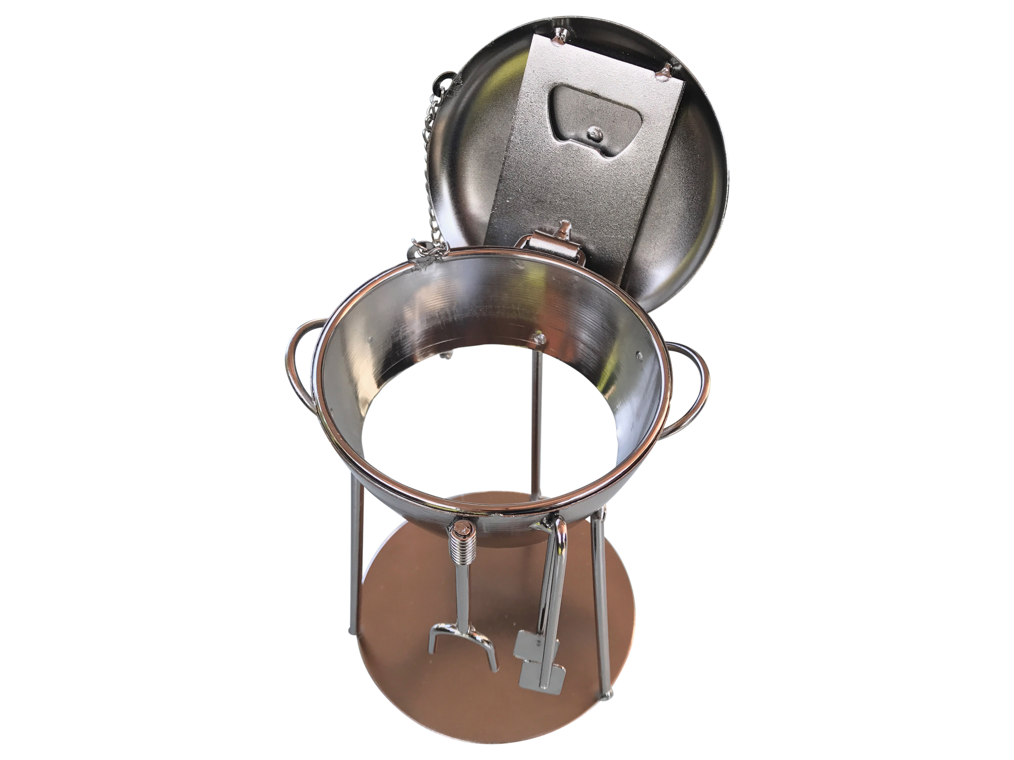 Bierflaschenhalter und Öffner aus Metall 15 cm Hoch für 0 33 Liter Flaschen