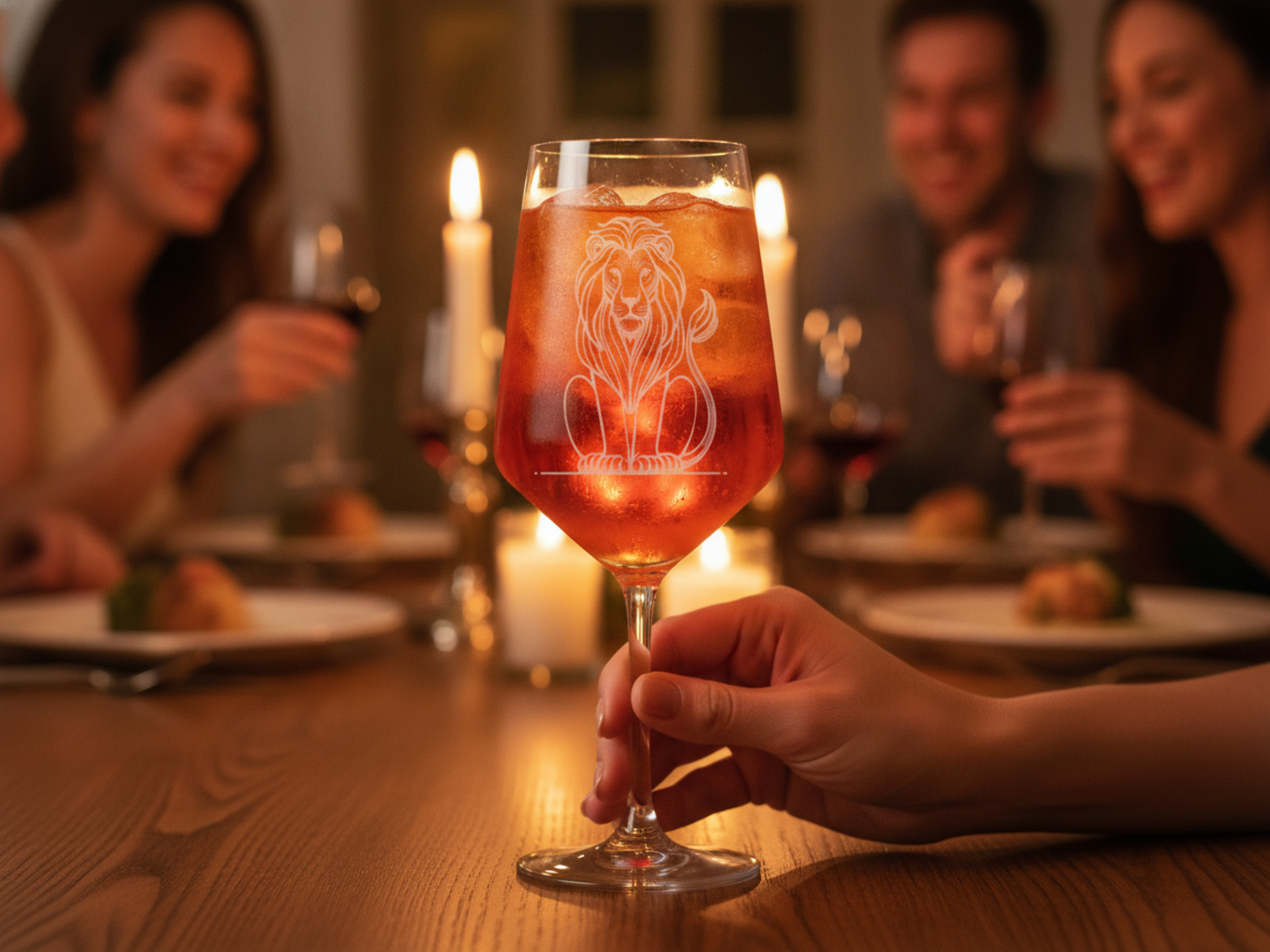 Weinglas Löwe 350ml spülmaschinenfest ideal für Löwe perfekte Wahl für Feiern - Vorschau 3