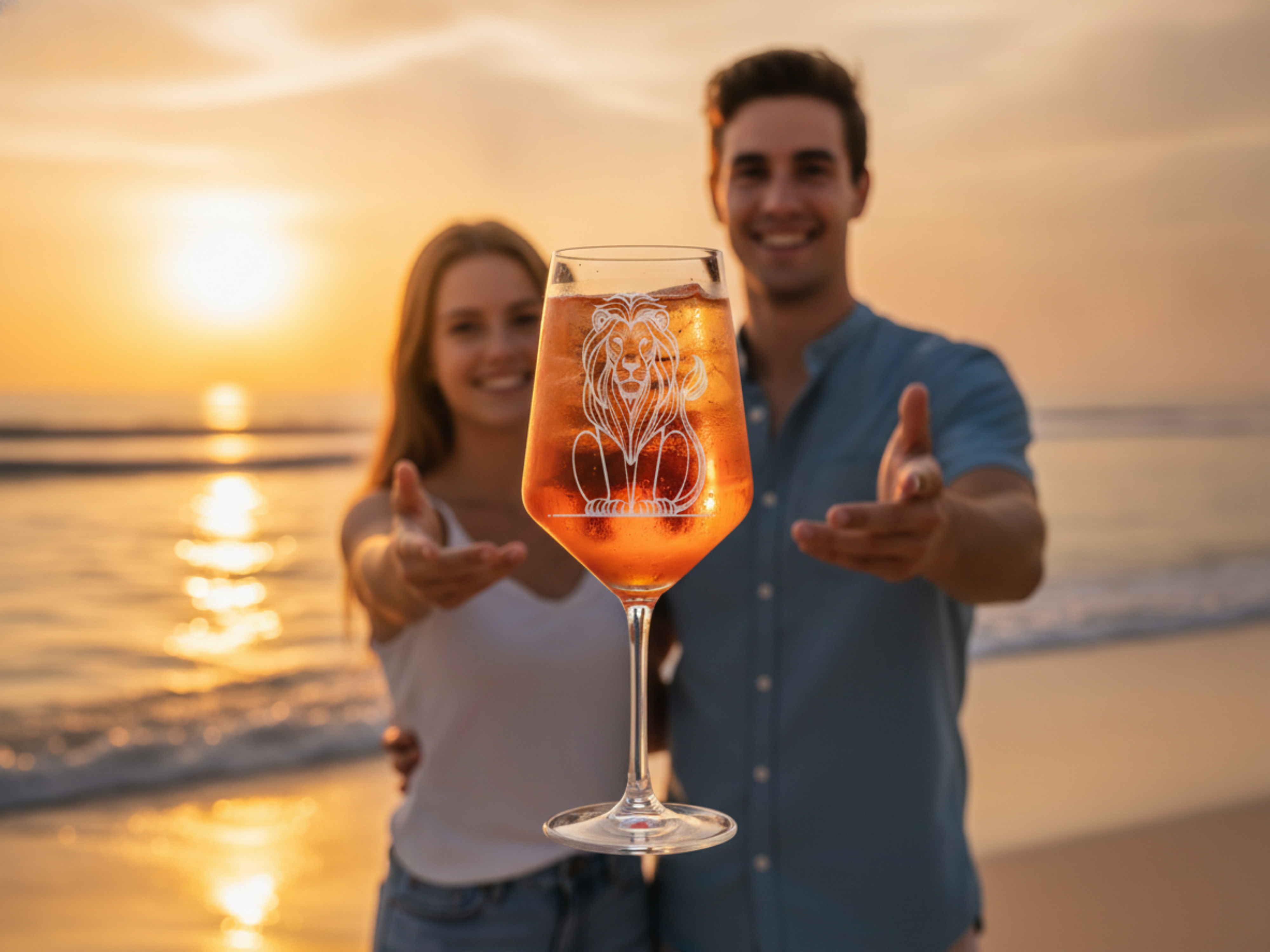 Weinglas Löwe 350ml spülmaschinenfest ideal für Löwe perfekte Wahl für Feiern - Vorschau 4