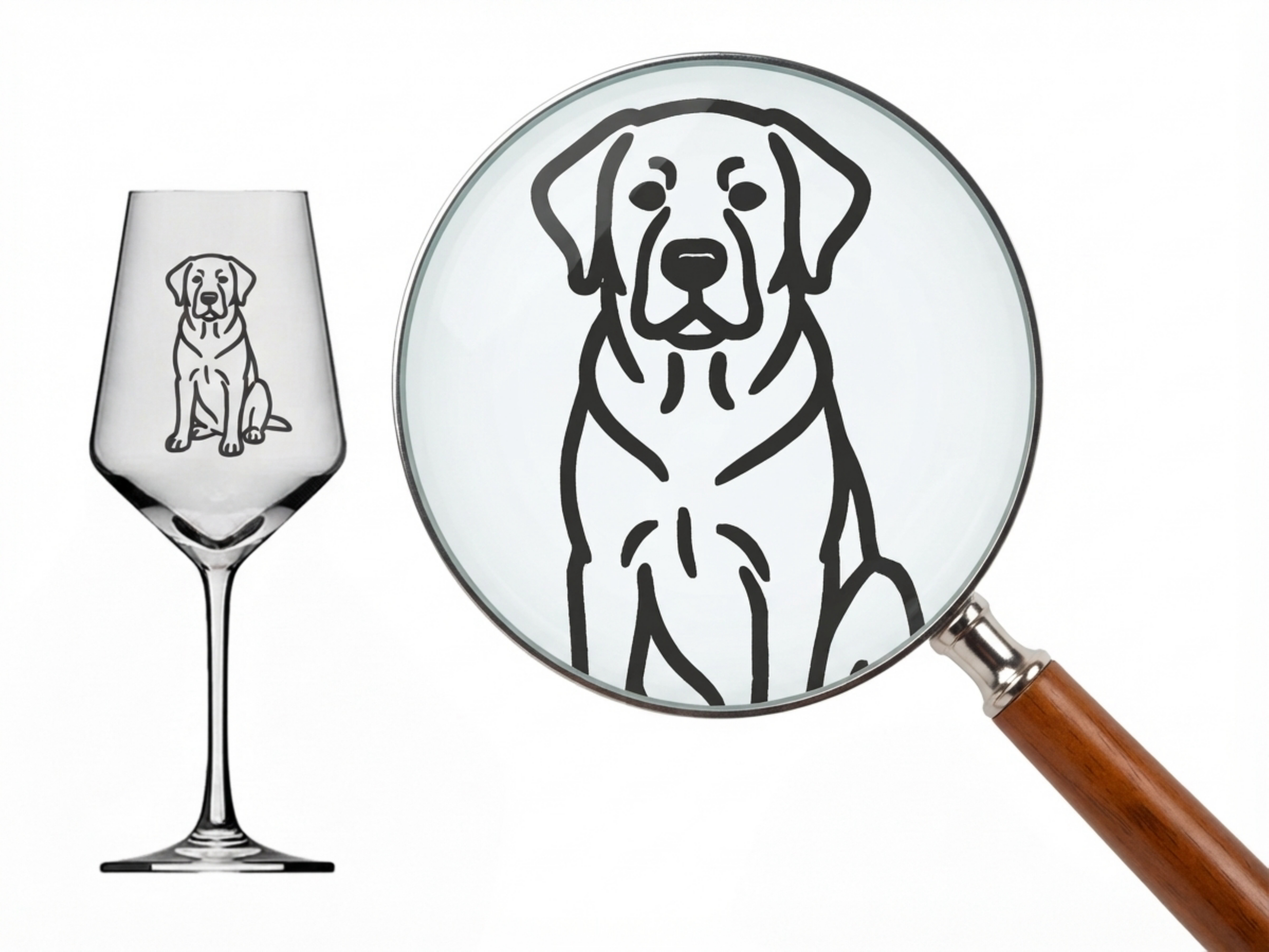Weinglas Labrador für stilvolles Genießen spülmaschinenfest 350 ml Füllmenge