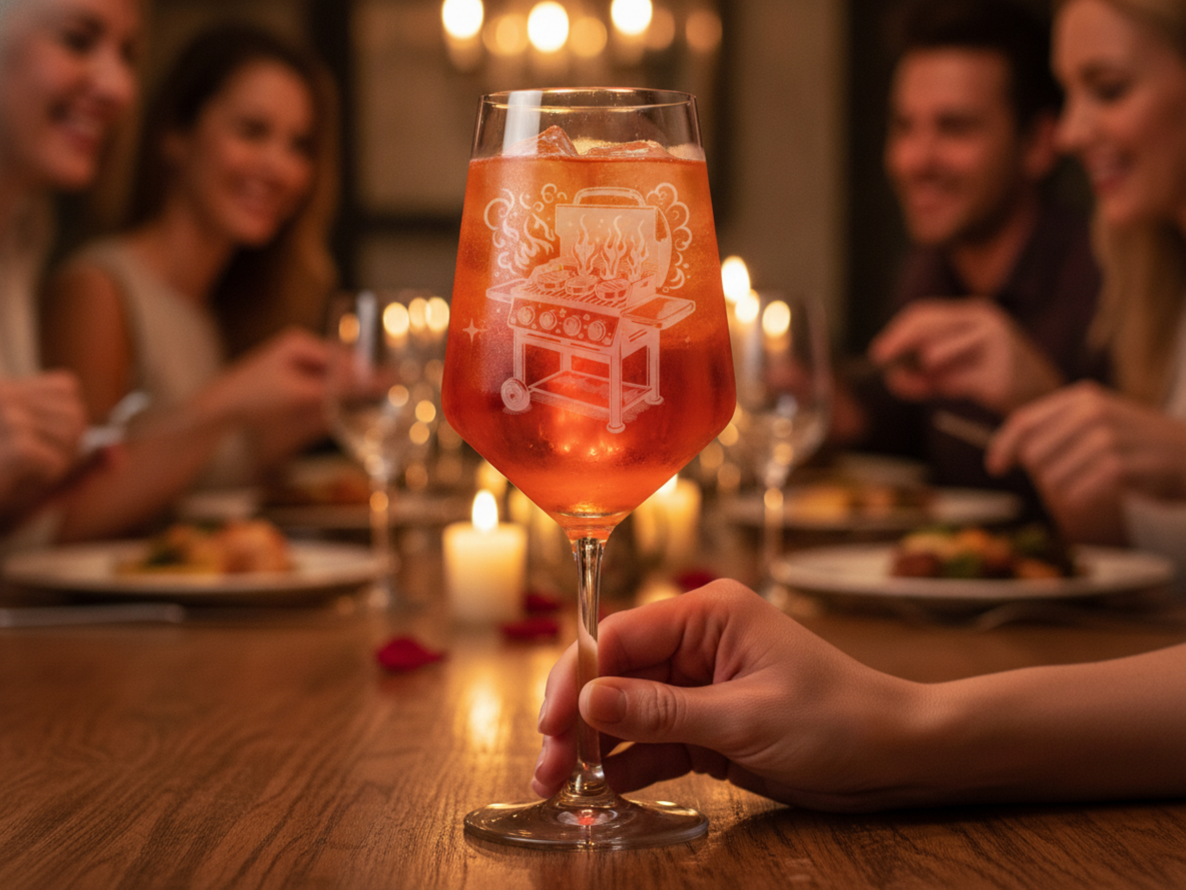 Weinglas 350 ml für Grillpartys und gesellige Abende elegantes spülmaschinenfestes Design - Vorschau 5