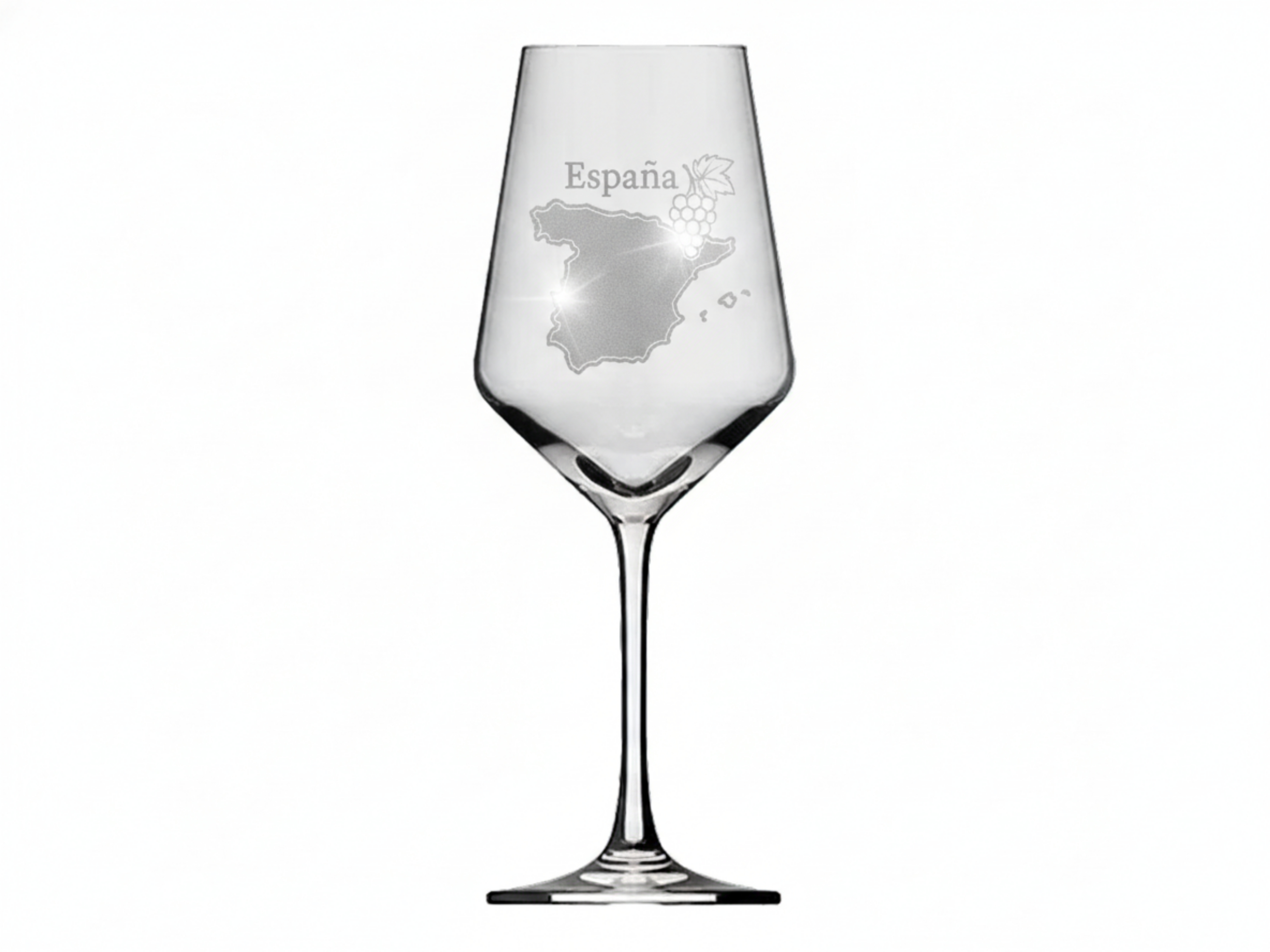 Weinglas mit Gravur Landkarte Spanien 350ml spülmaschinenfest elegantes Design - Vorschau 6