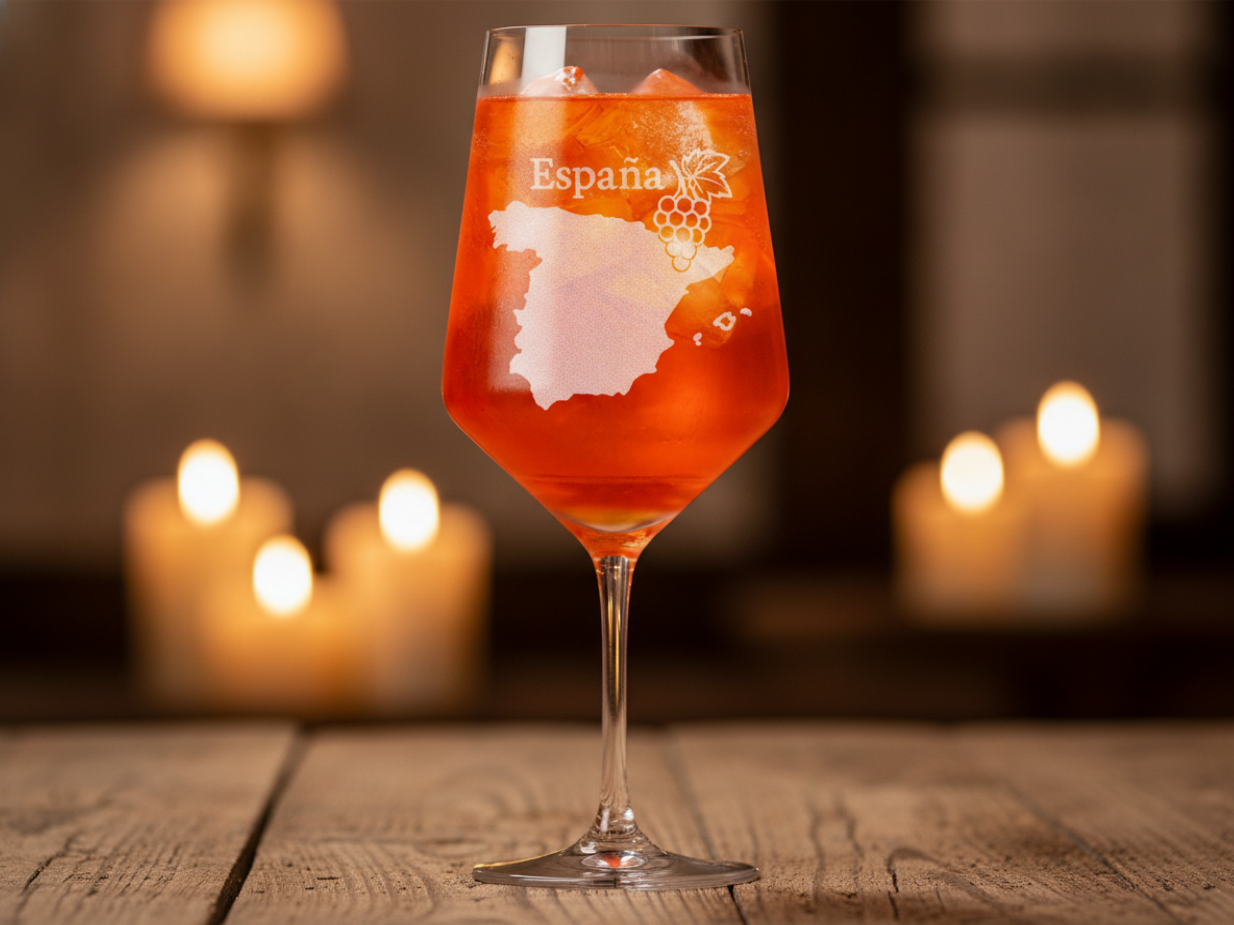 Weinglas mit Gravur Landkarte Spanien 350ml spülmaschinenfest elegantes Design - Vorschau 5