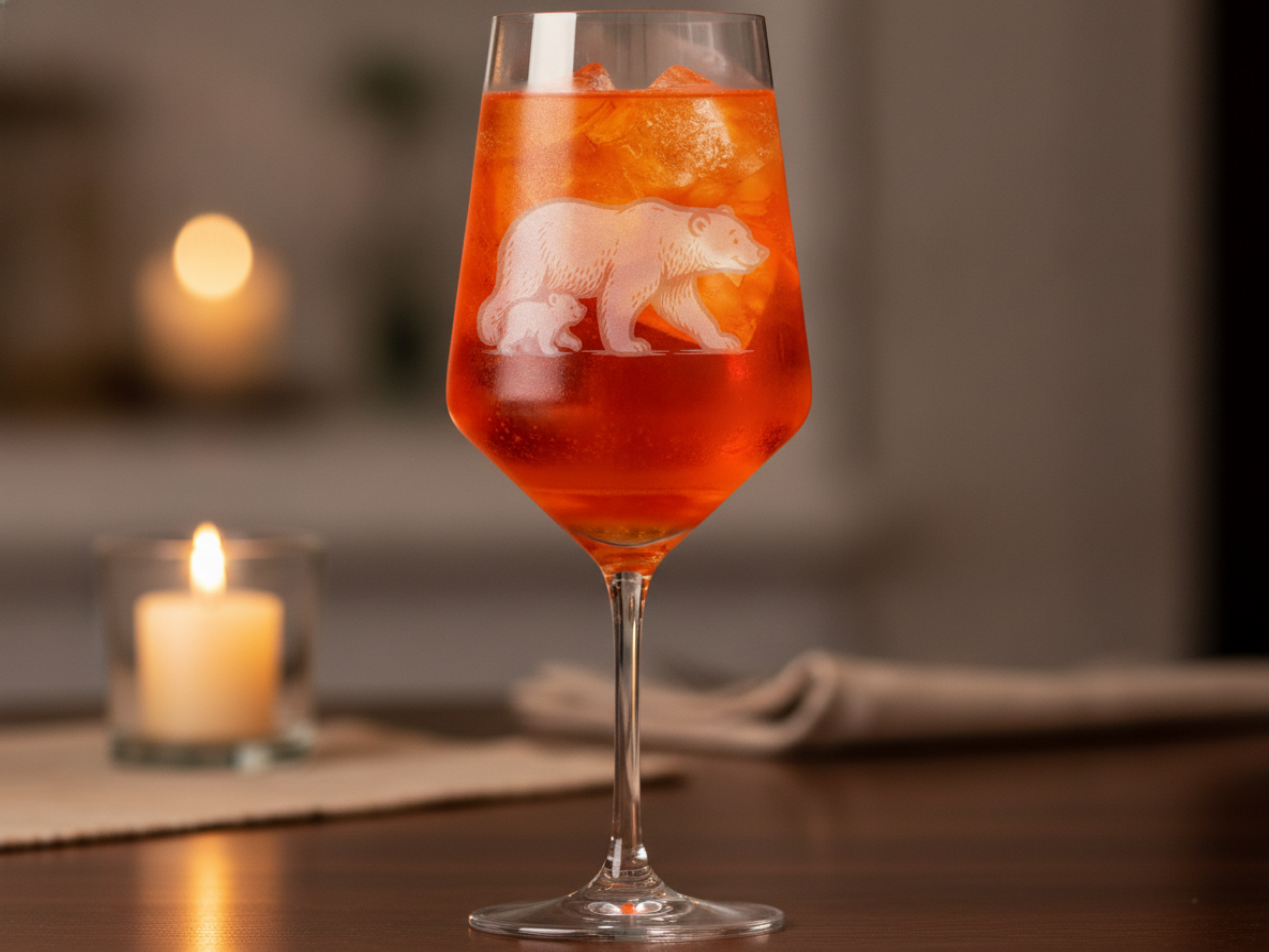 Weinglas Gravur Eisbär mit Baby 350ml elegant für besondere Anlässe und Genussmomente - Vorschau 5