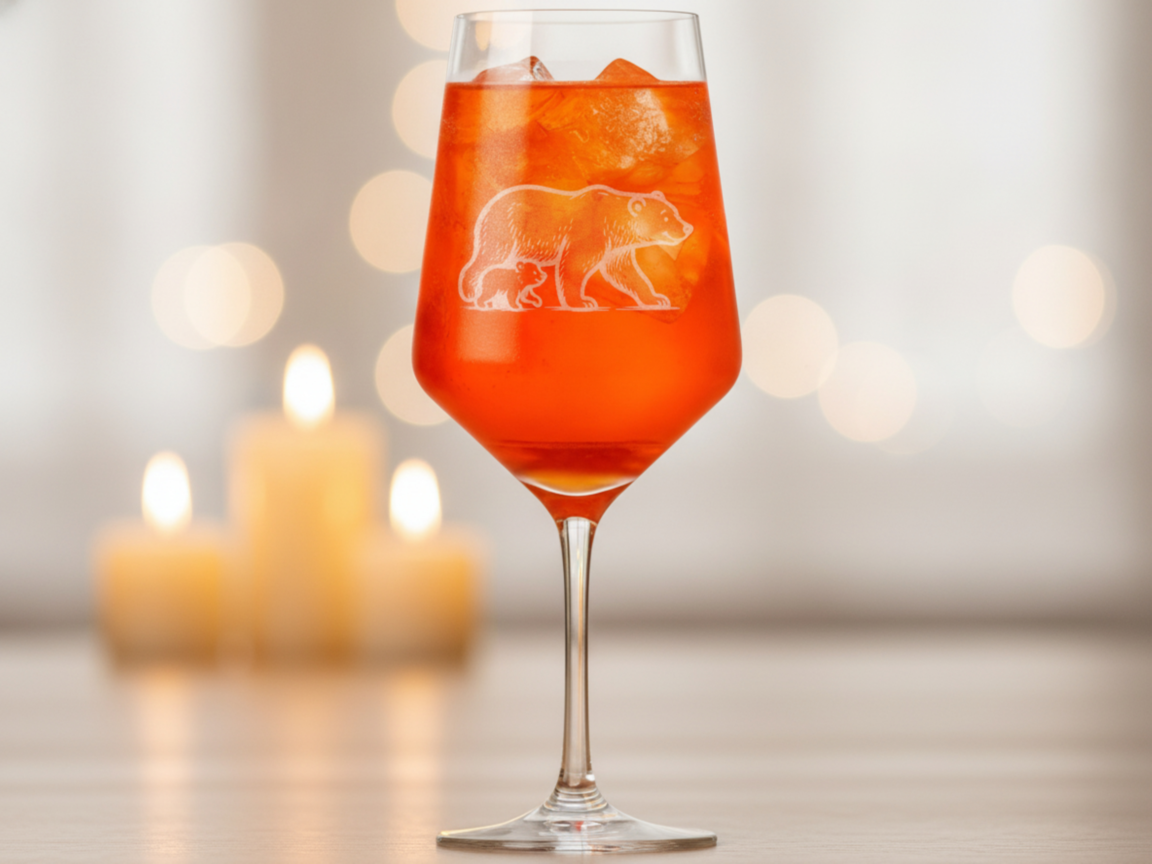 Weinglas Gravur Eisbär mit Baby 350ml elegant für besondere Anlässe und Genussmomente - Vorschau 2