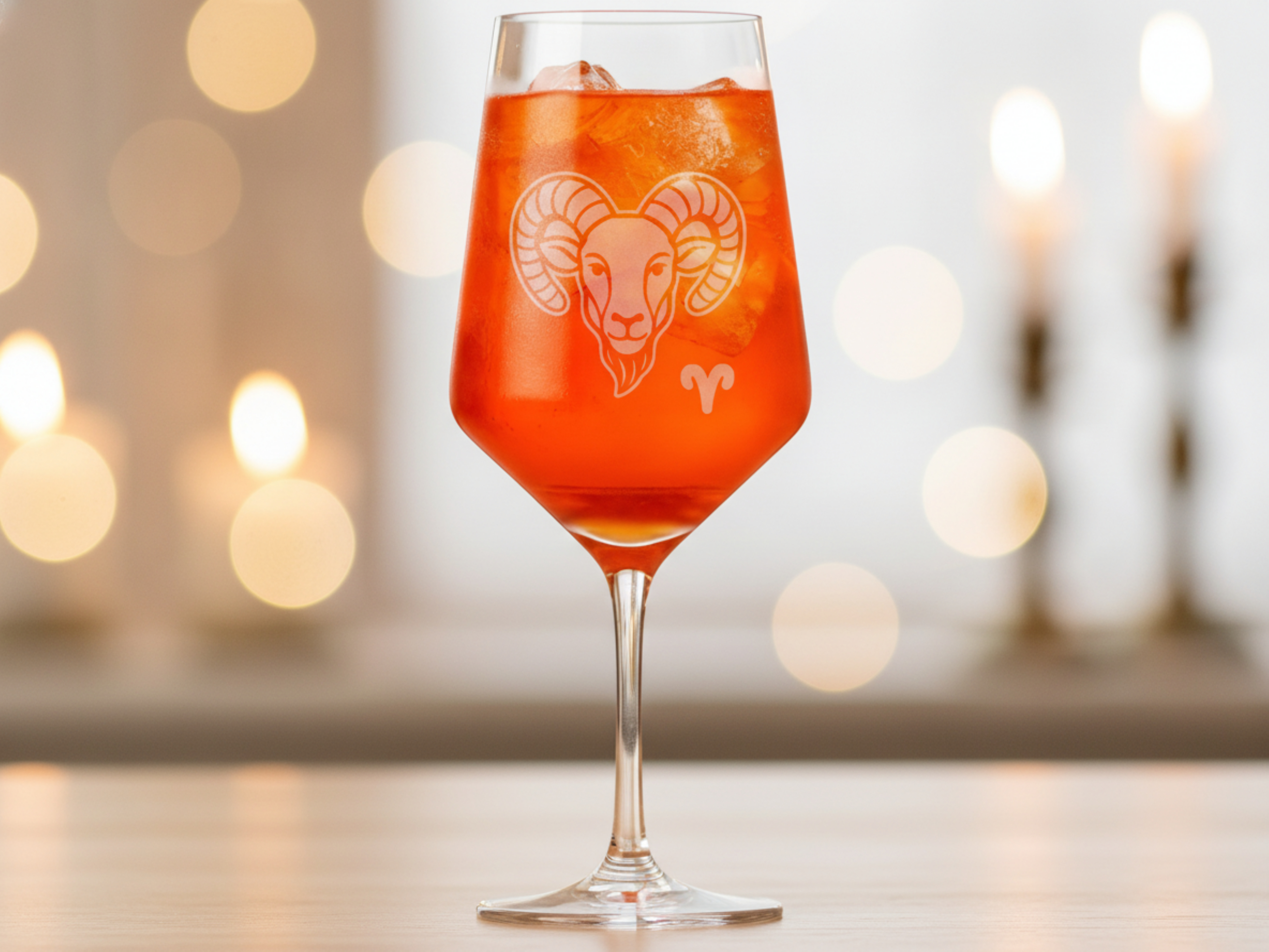 Weinglas Sternzeichen Widder 350ml graviertes Design spülmaschinenfest für Weinliebhaber - Vorschau 2