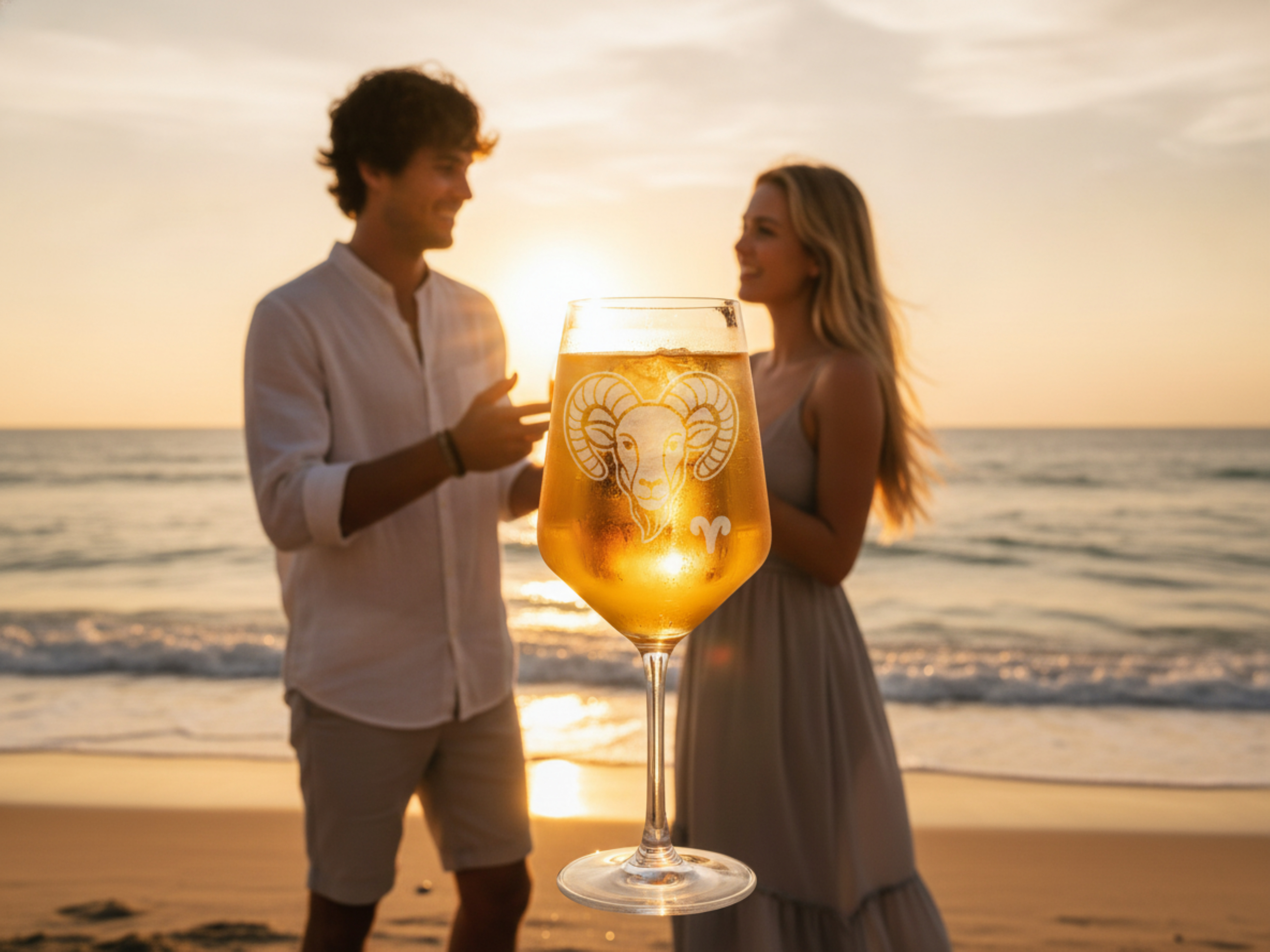 Weinglas Sternzeichen Widder 350ml graviertes Design spülmaschinenfest für Weinliebhaber - Vorschau 4