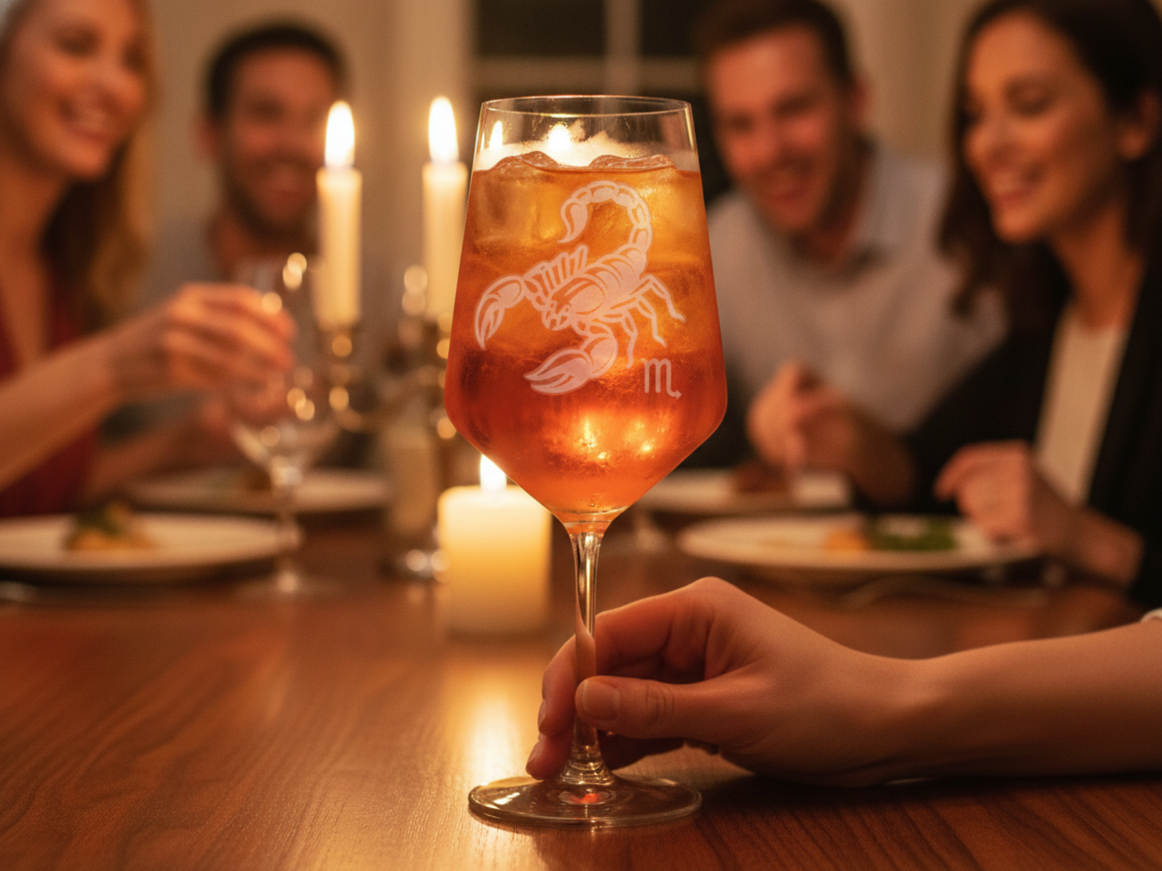 Weinglas Sternzeichen Skorpion Motiv 350ml spülmaschinenfest elegante Gravur ideal für Weinliebhaber - Vorschau 3