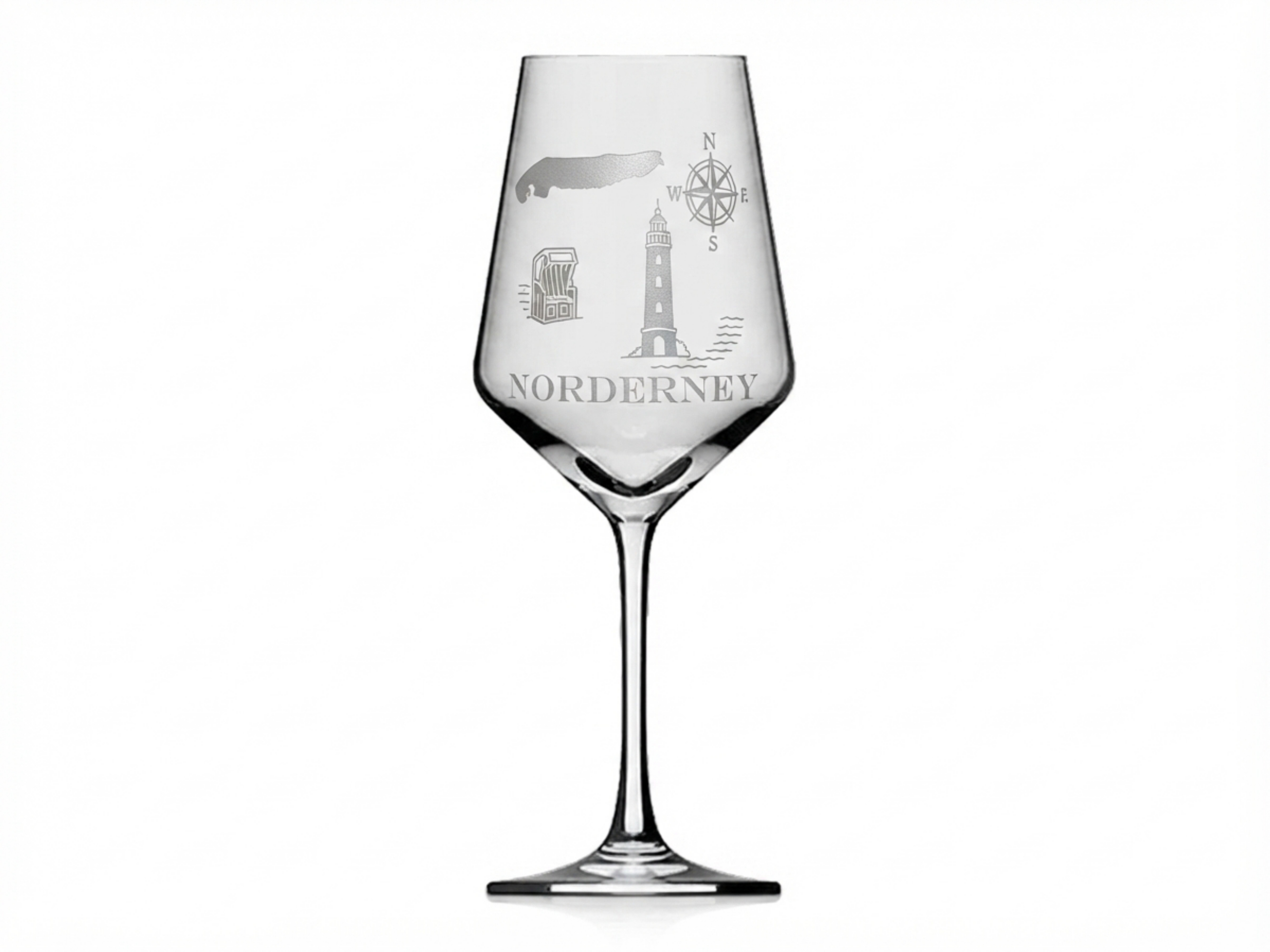 Weinglas Norderney elegante Gravur spülmaschinenfest 350 ml für Weinliebhaber - Vorschau 6