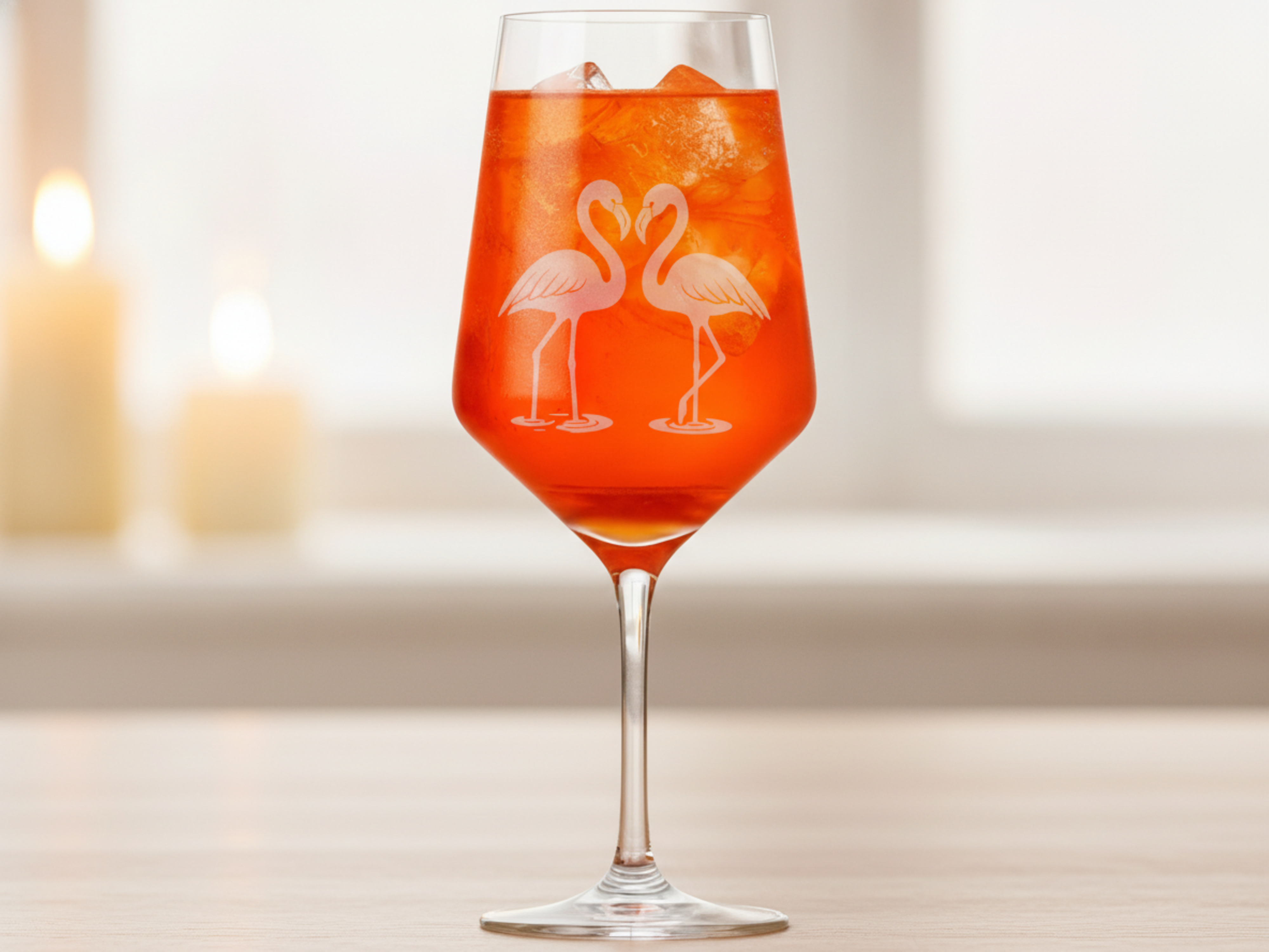 1x Weinglas Flamingo Gravur 350ml spülmaschinenfest für gesellige Anlässe - Vorschau 2
