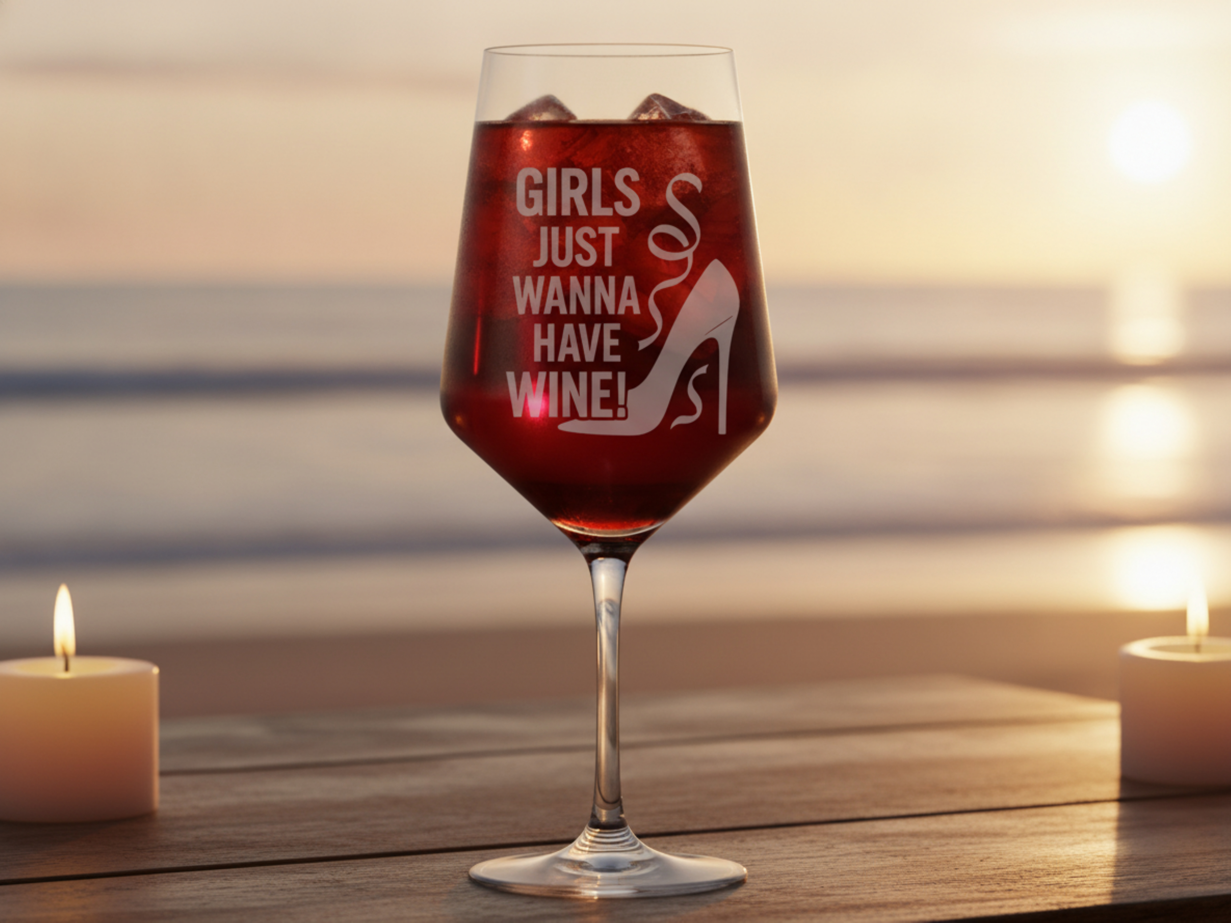 Weinglas mit Gravur Girls just wanna have wine 350ml spülmaschinenfest für gesellige Abende - Vorschau 5