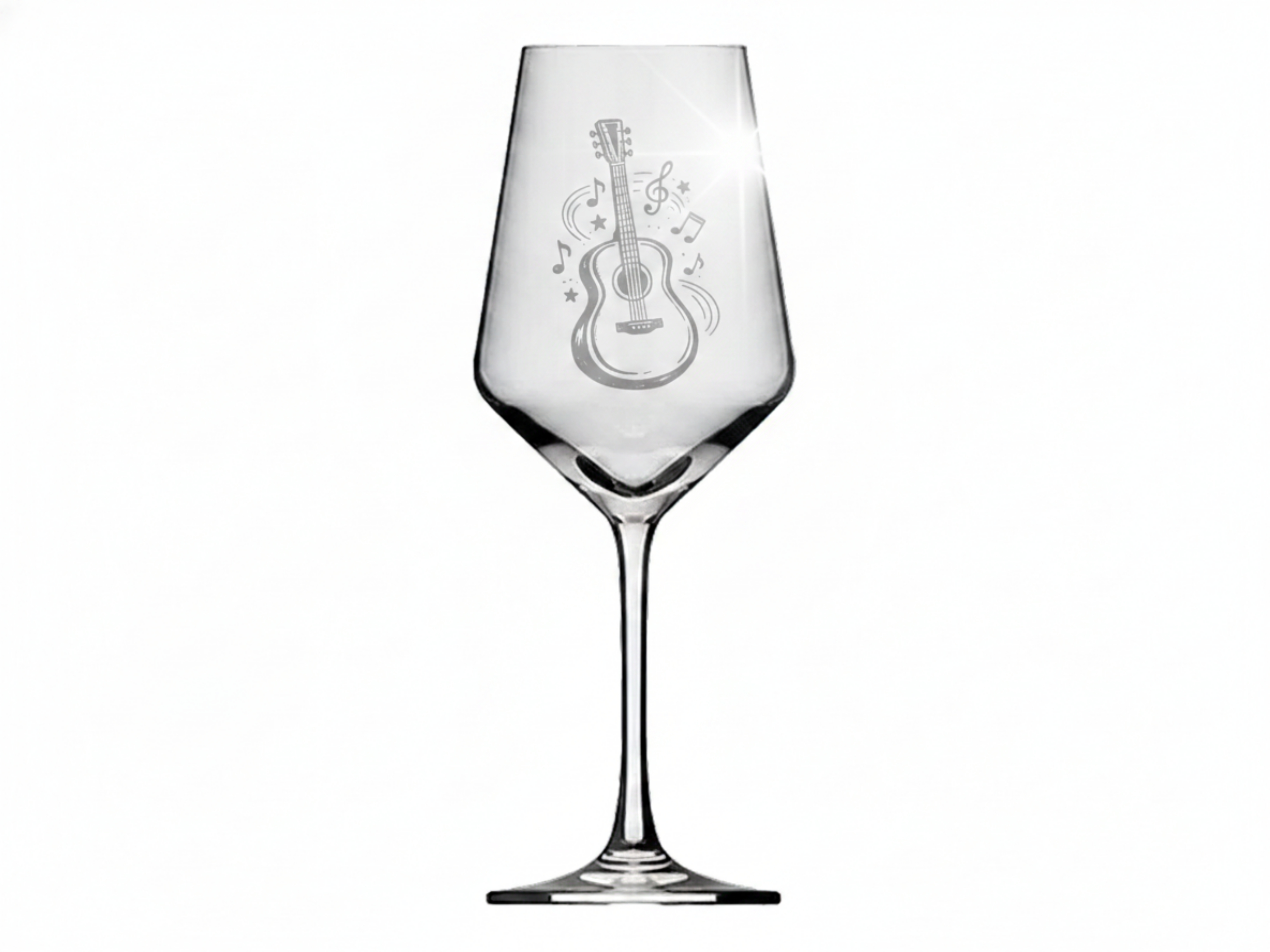 Weinglas Gravur Gitarre 350ml spülmaschinenfest für Musikliebhaber kreative Genussmomente - Vorschau 6