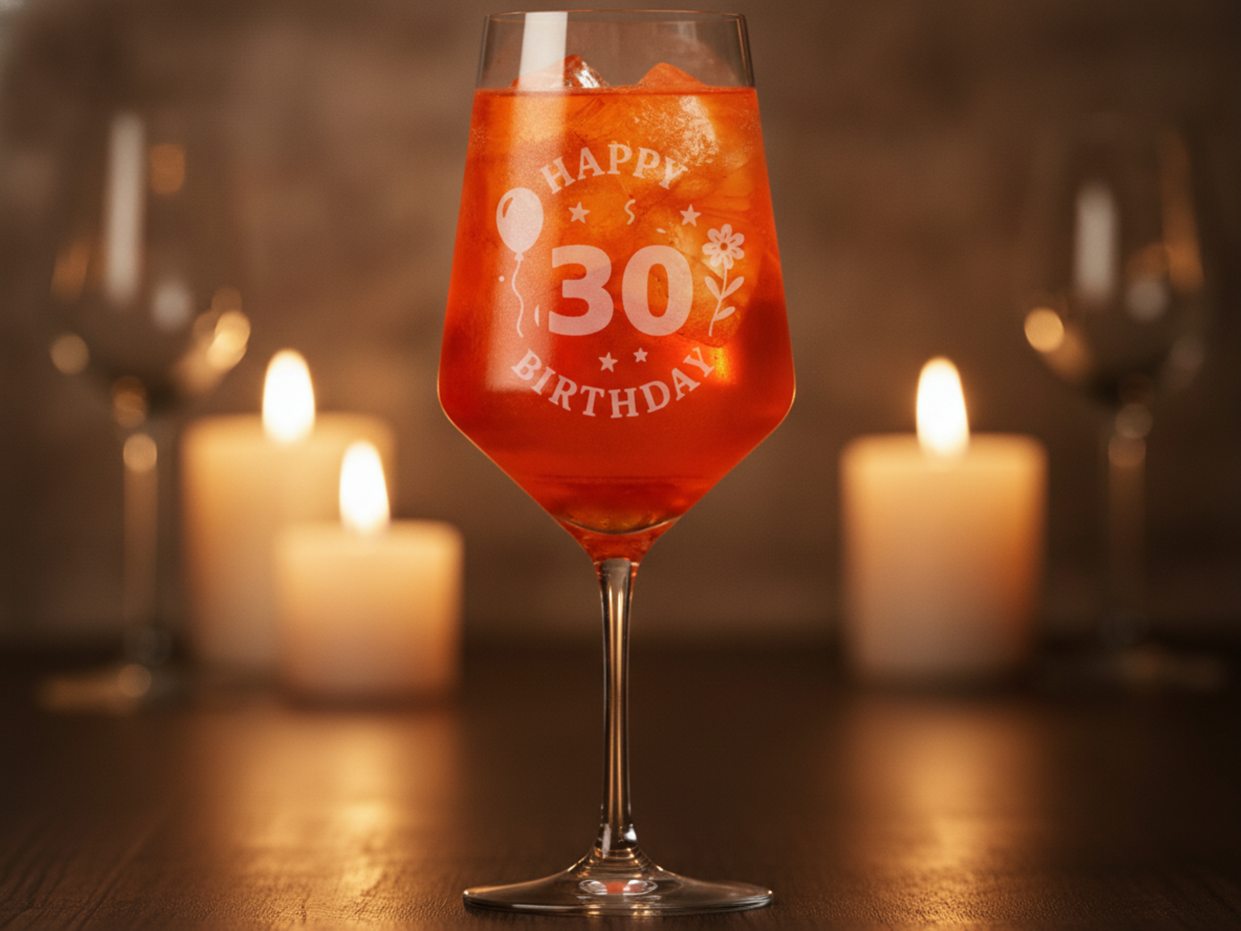 Weinglas Gravur Happy Birthday 30 Geburtstag 350ml spülmaschinenfest - Vorschau 5