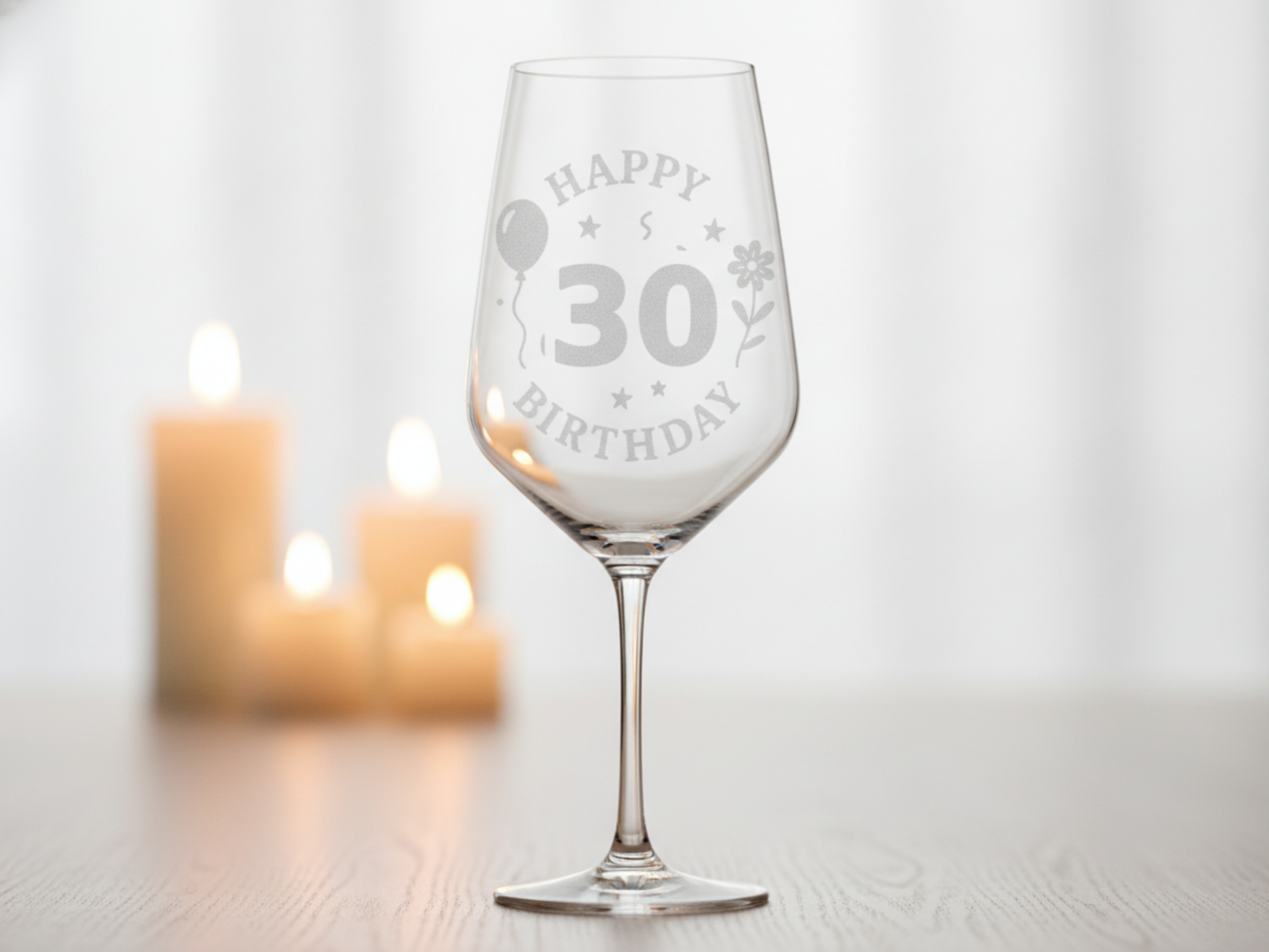 Weinglas Gravur Happy Birthday 30 Geburtstag 350ml spülmaschinenfest - Vorschau 2