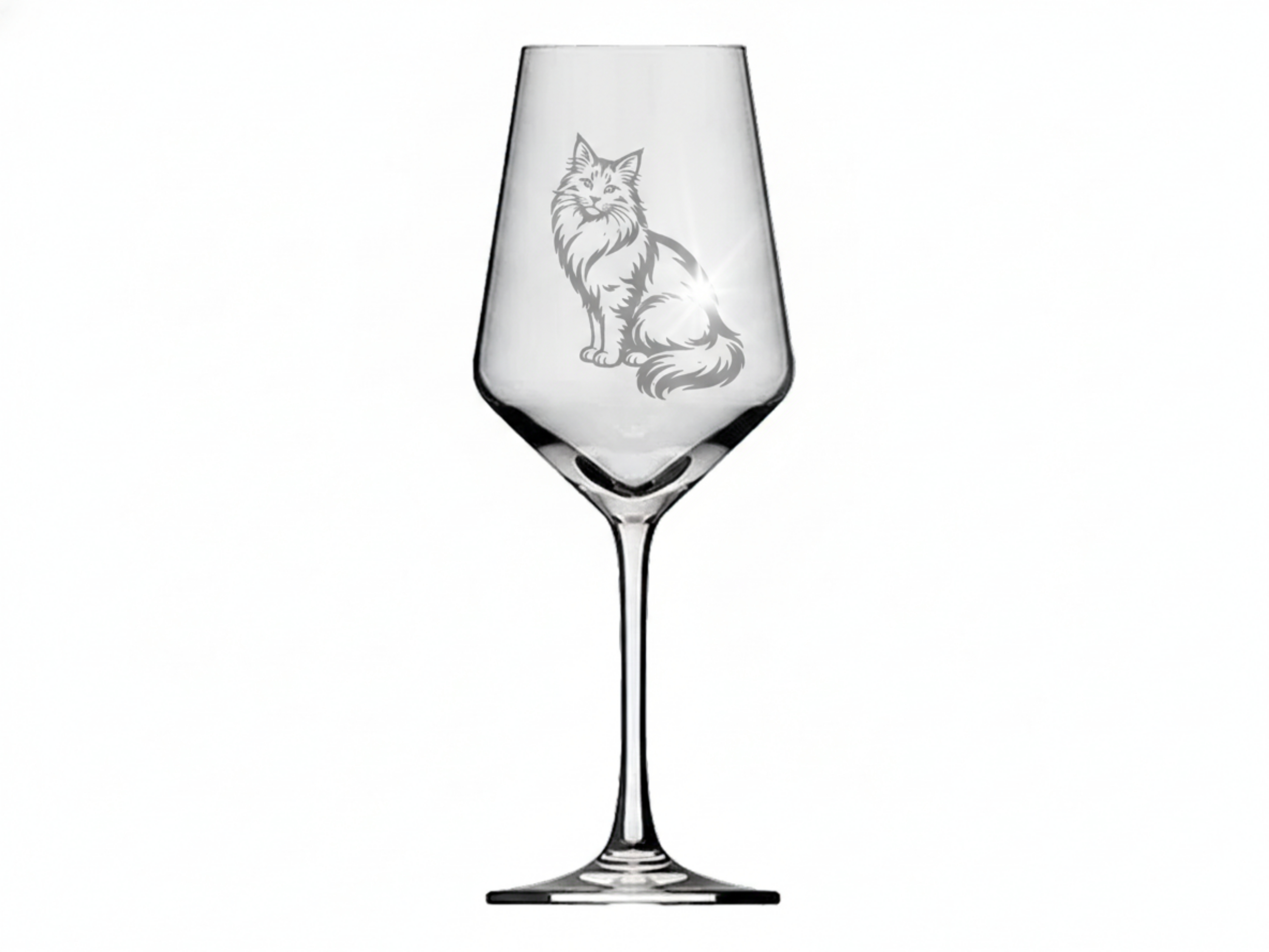 Weinglas mit Gravur Maine-Coon Katze 350 ml spülmaschinenfest elegantes Design für Katzenliebhaber - Vorschau 6