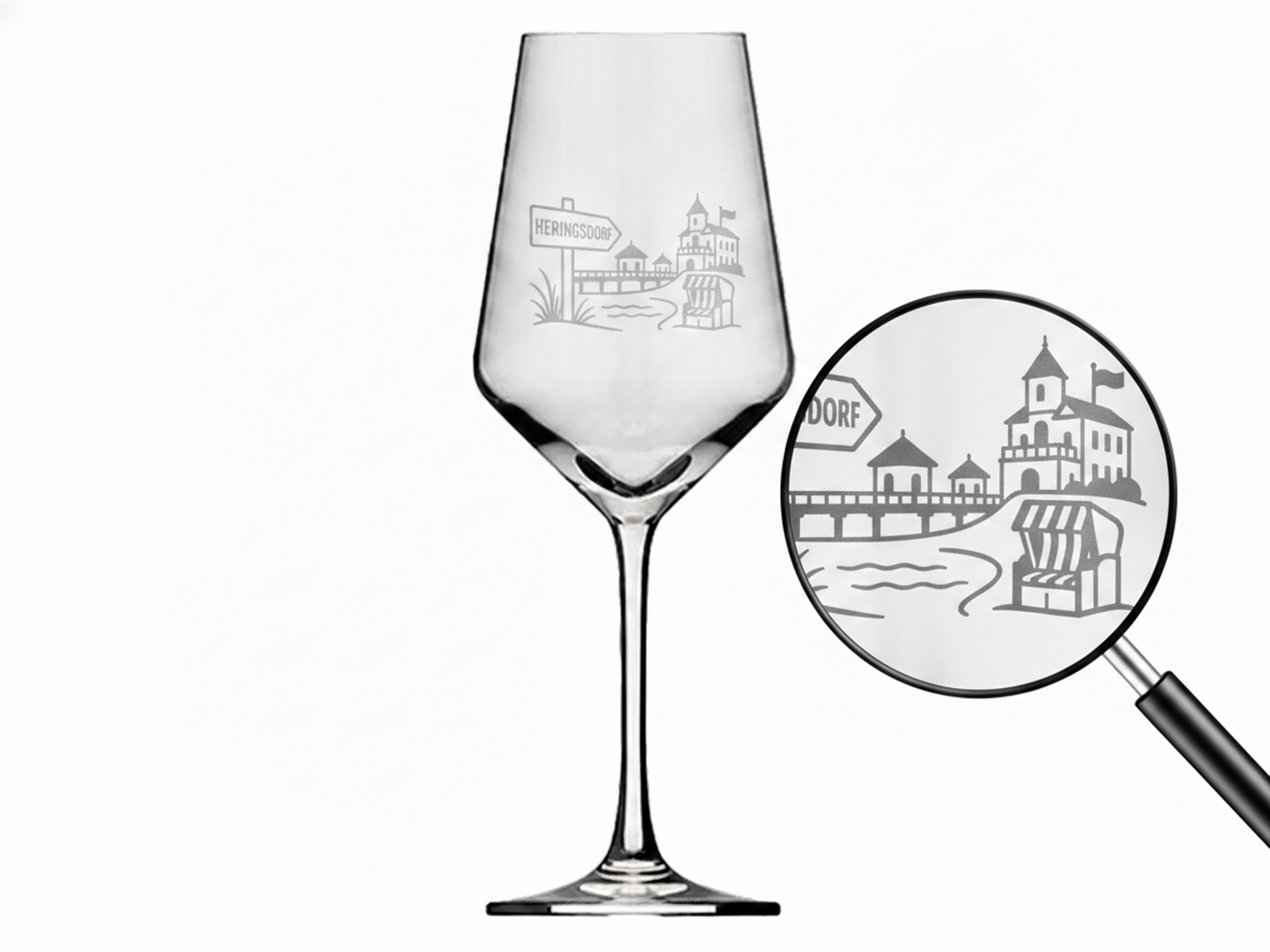 Weinglas Heringsdorf elegante Gravur spülmaschinenfest 350 ml perfekt für jeden Anlass