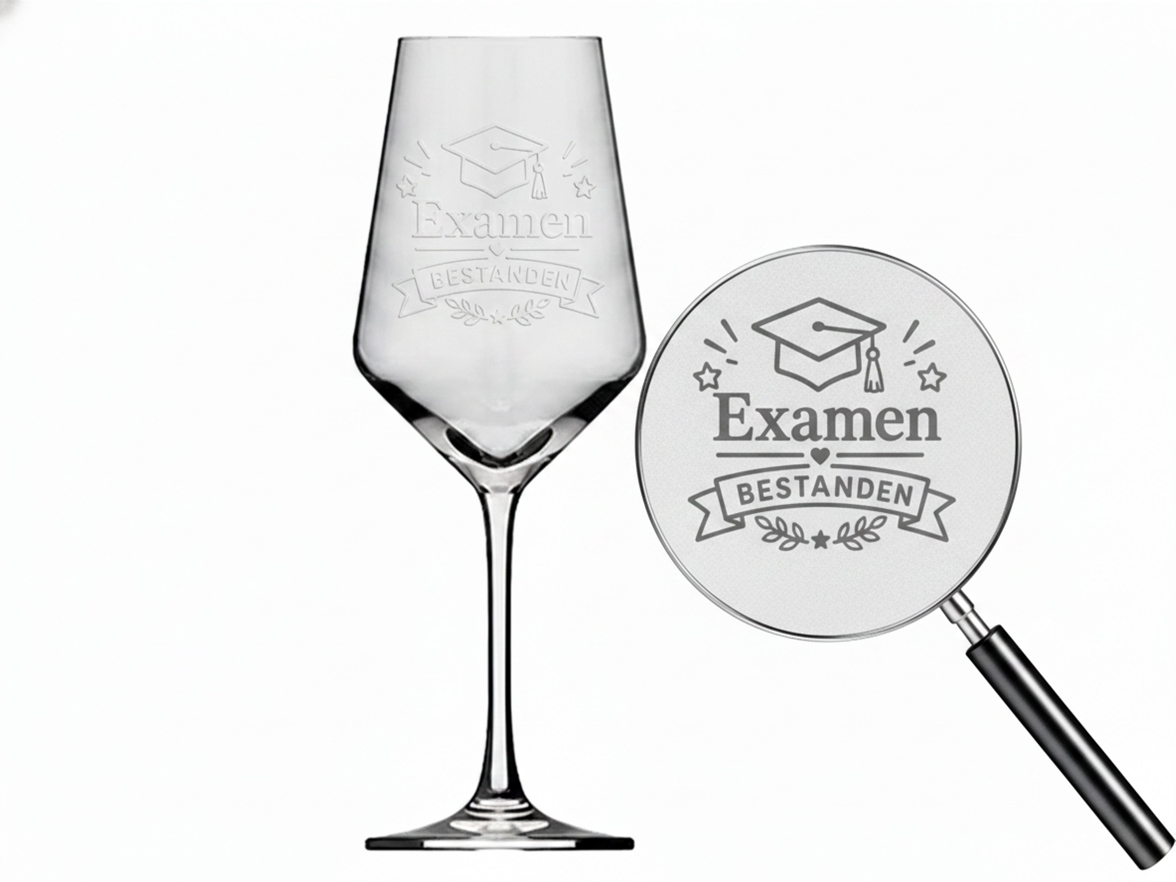 Weinglas Examen bestanden spülmaschinenfest 350ml robustes Design