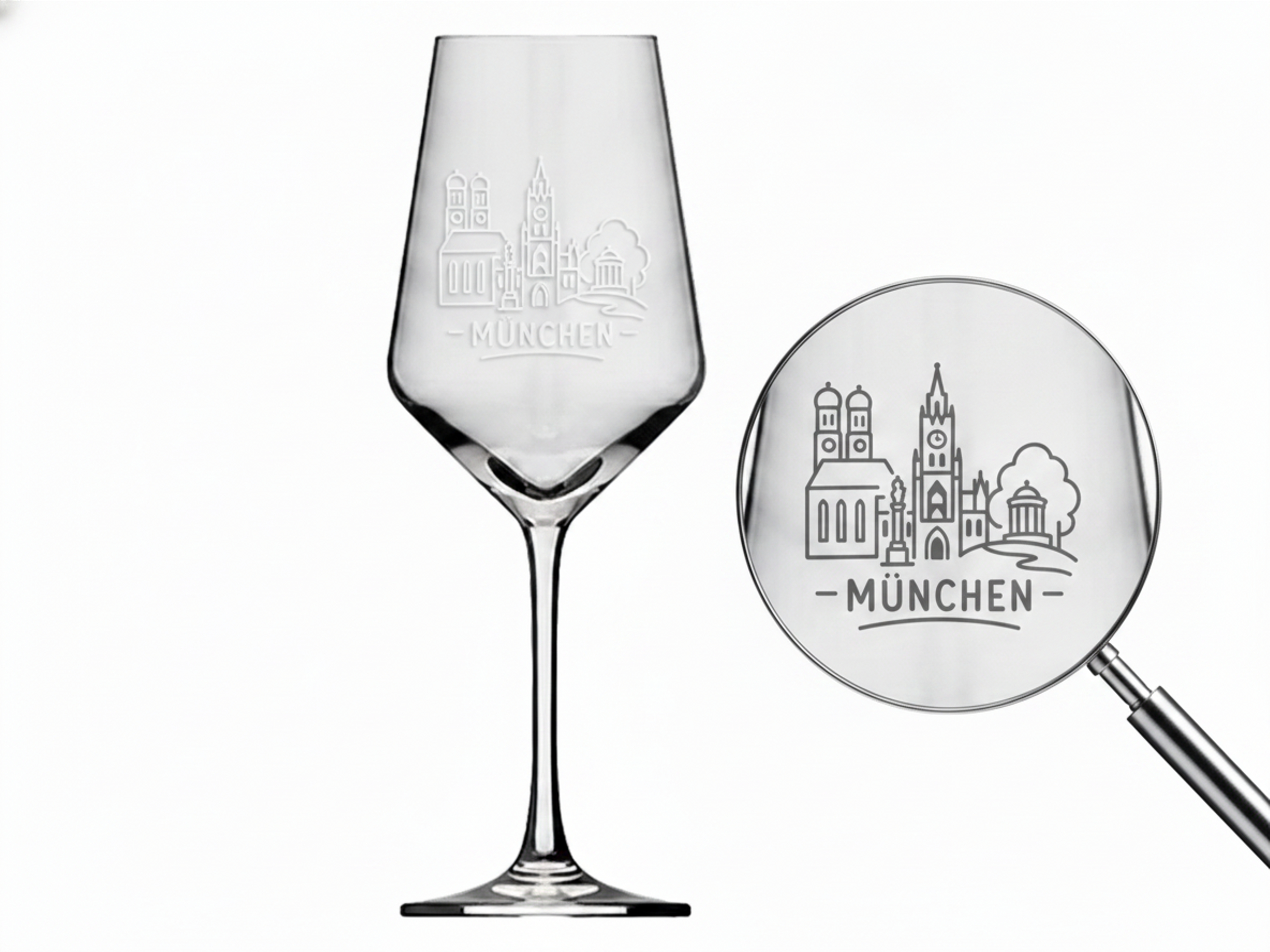 Weinglas Gravur München 350ml spülmaschinenfest robust und langlebig