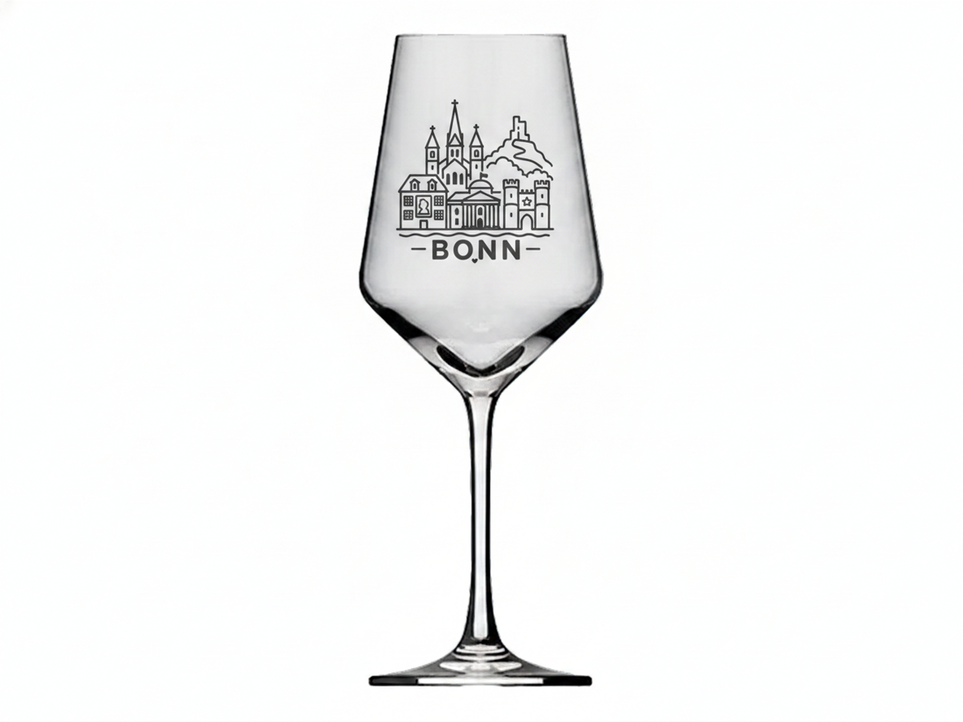 Weinglas Gravur Bonn 350ml spülmaschinenfest hochwertig elegant und langlebig
