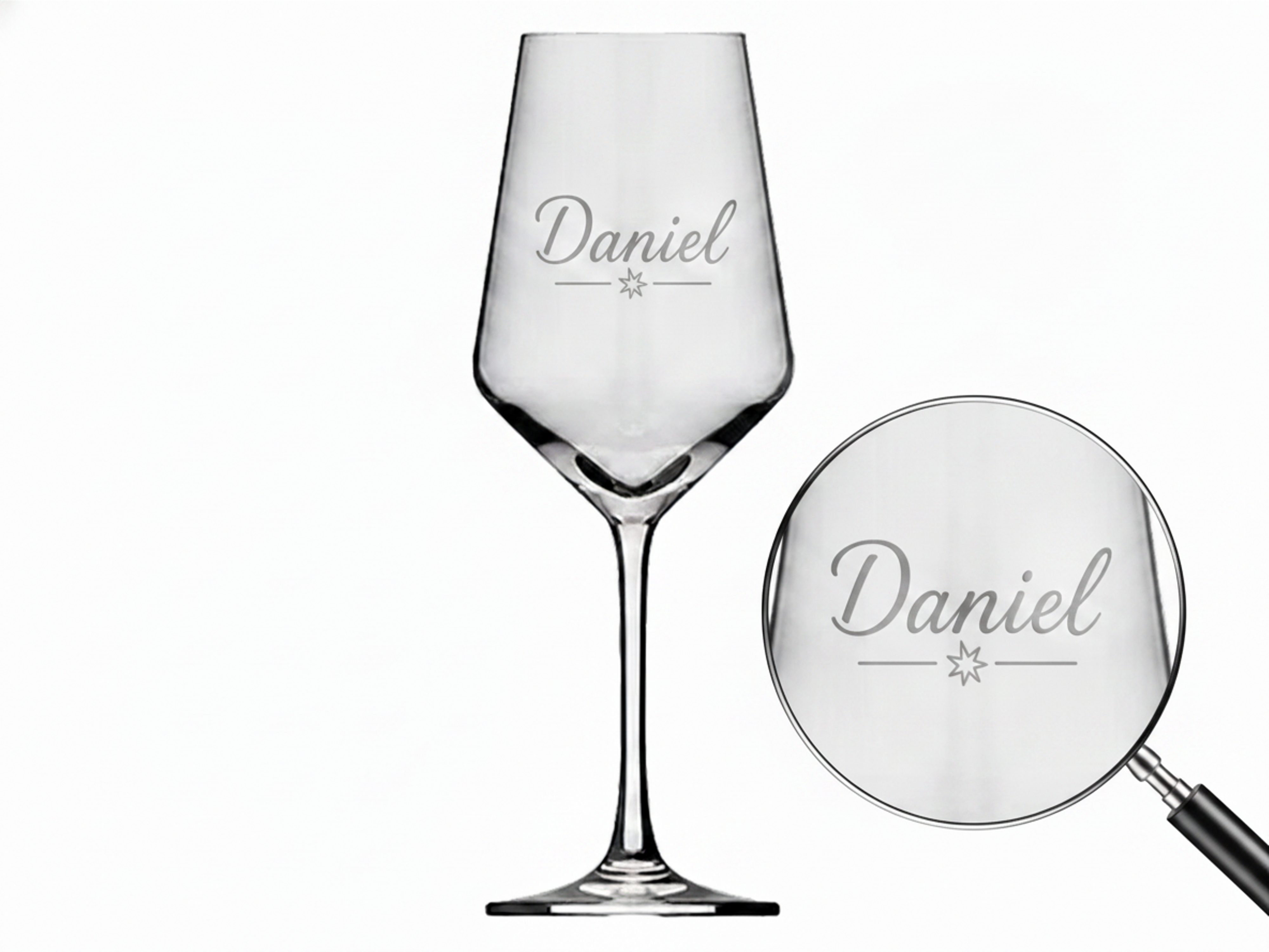 1x Weinglas Gravur Daniel Namensglas 350ml spülmaschinenfest hochwertig langlebig