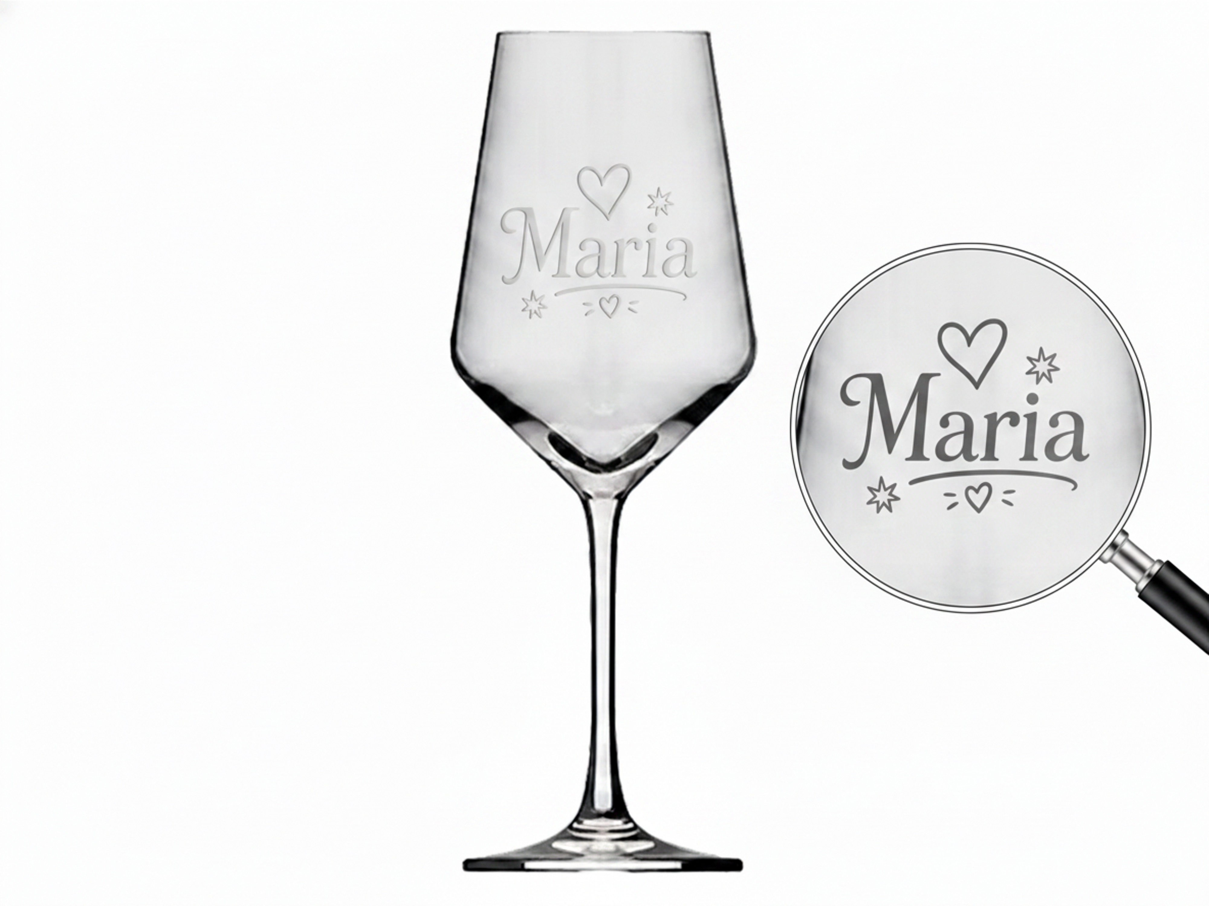 1x Weinglas Gravur Maria Namensglas 350ml spülmaschinenfest und robust